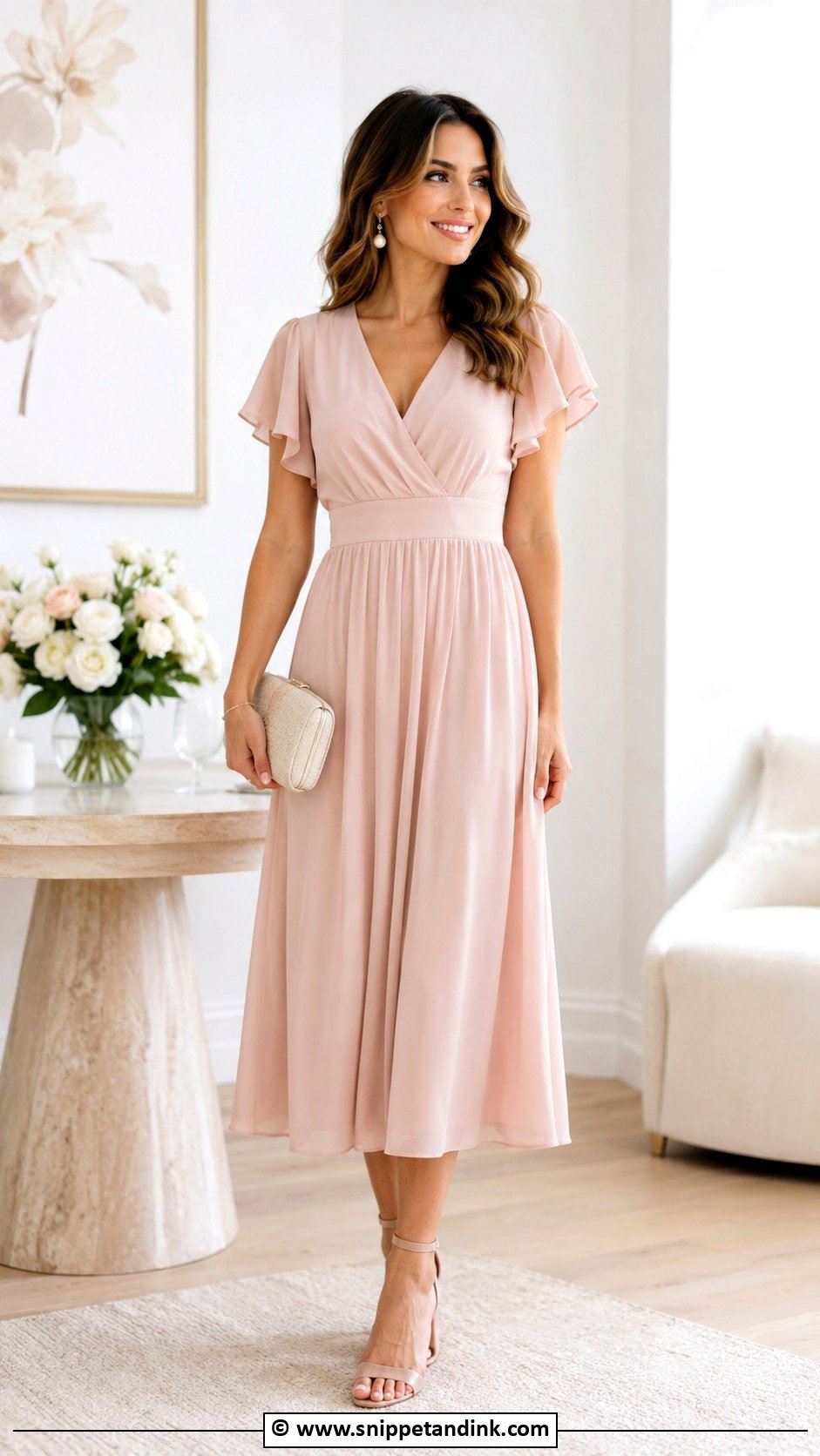 Blush Pink Baptism Dress for Mom - Snippet and Ink - 25 Baptism Dress for Mom Ideas