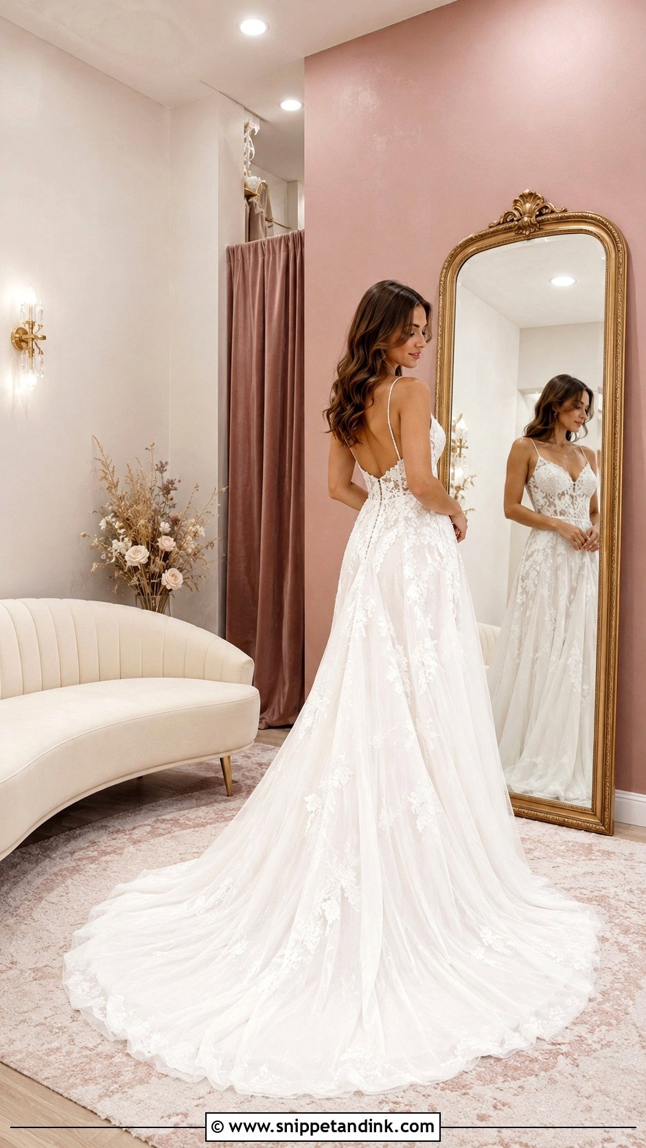 Blush Pink Bridal Fitting Room - Snippet and Ink - 20 Bridal Fitting Room Ideas