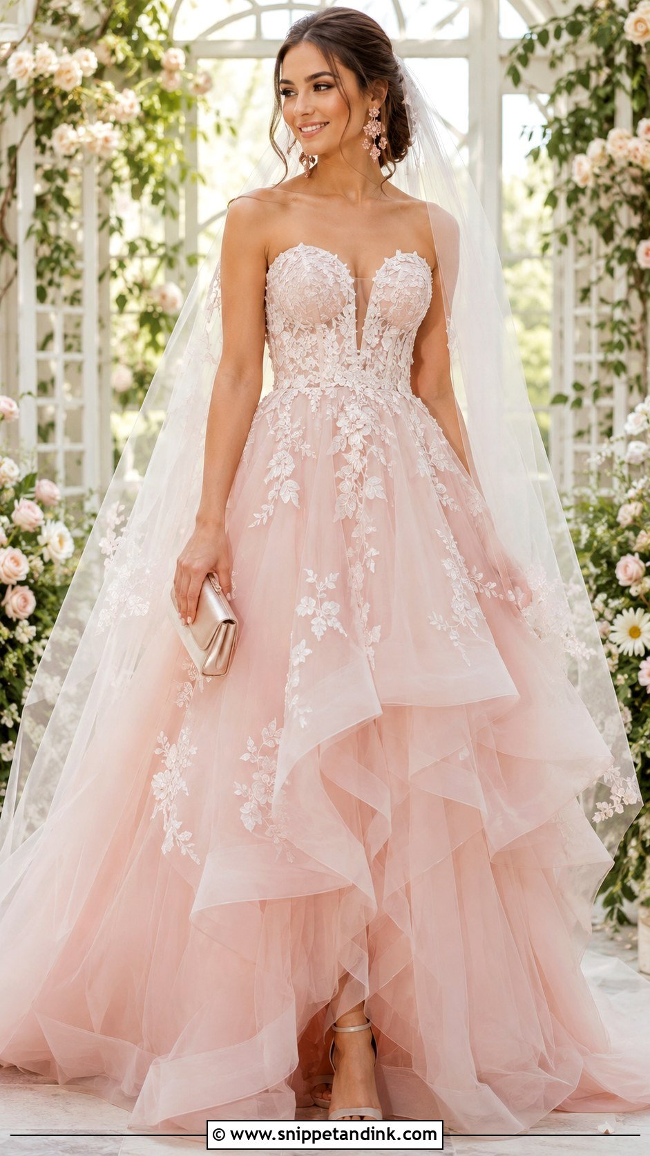 Blush Pink Bridal Frock Gown - Snippet and Ink - 20 Bridal Frocks Gowns