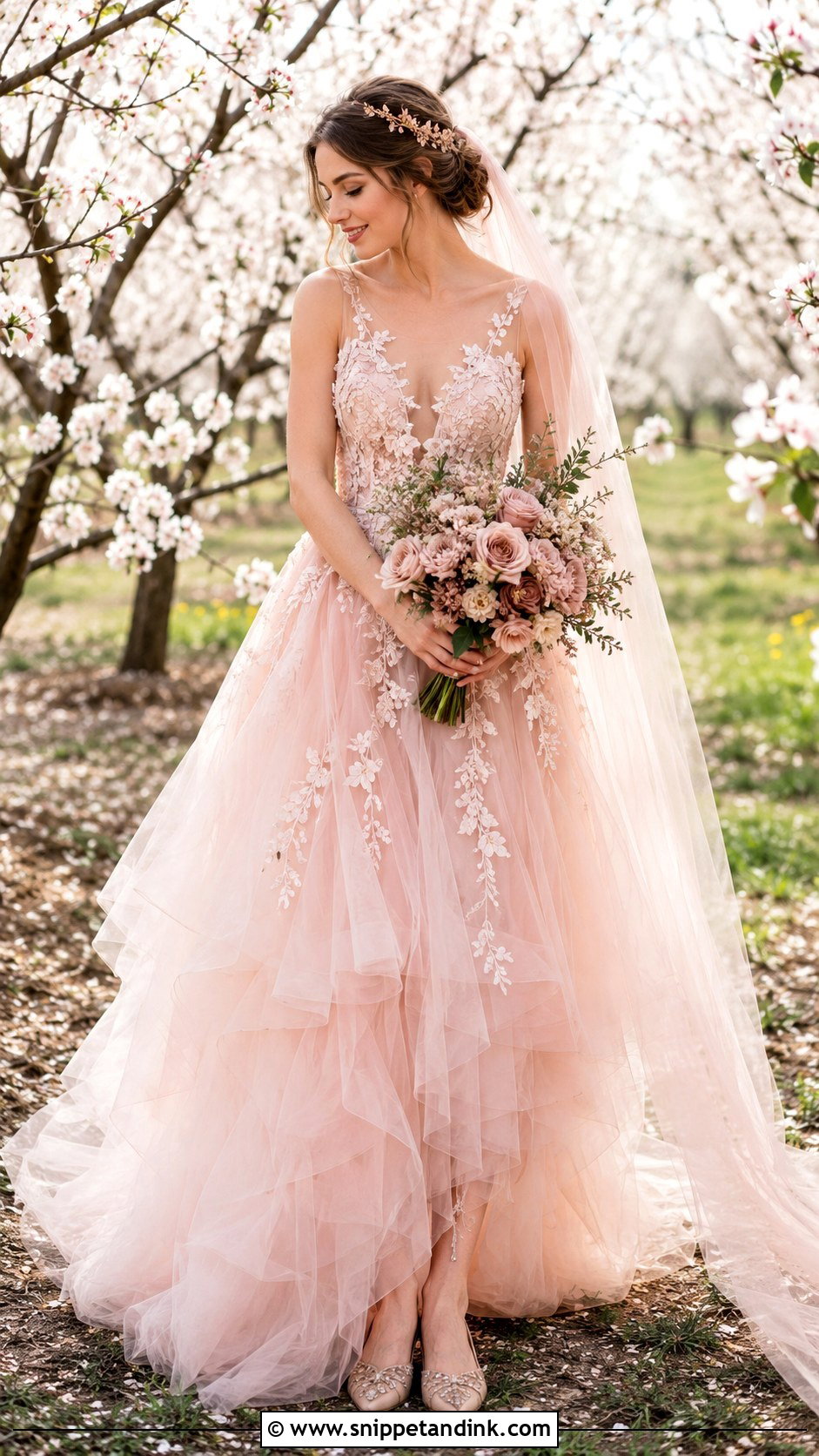 Blush Pink Fairy Wedding Dress - Snippet and Ink - 20 Fairy Wedding Dresses
