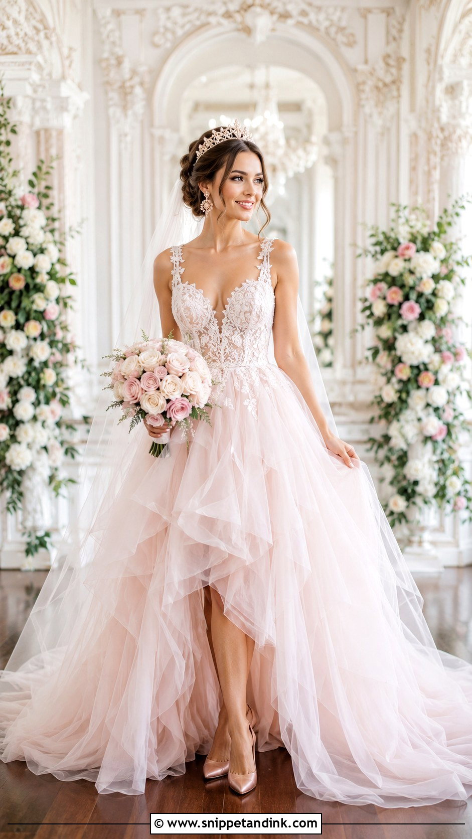 Blush Pink Fantasy Wedding Gown - Snippet and Ink - 20 Fairy Tale Wedding Dress Fantasy Gowns