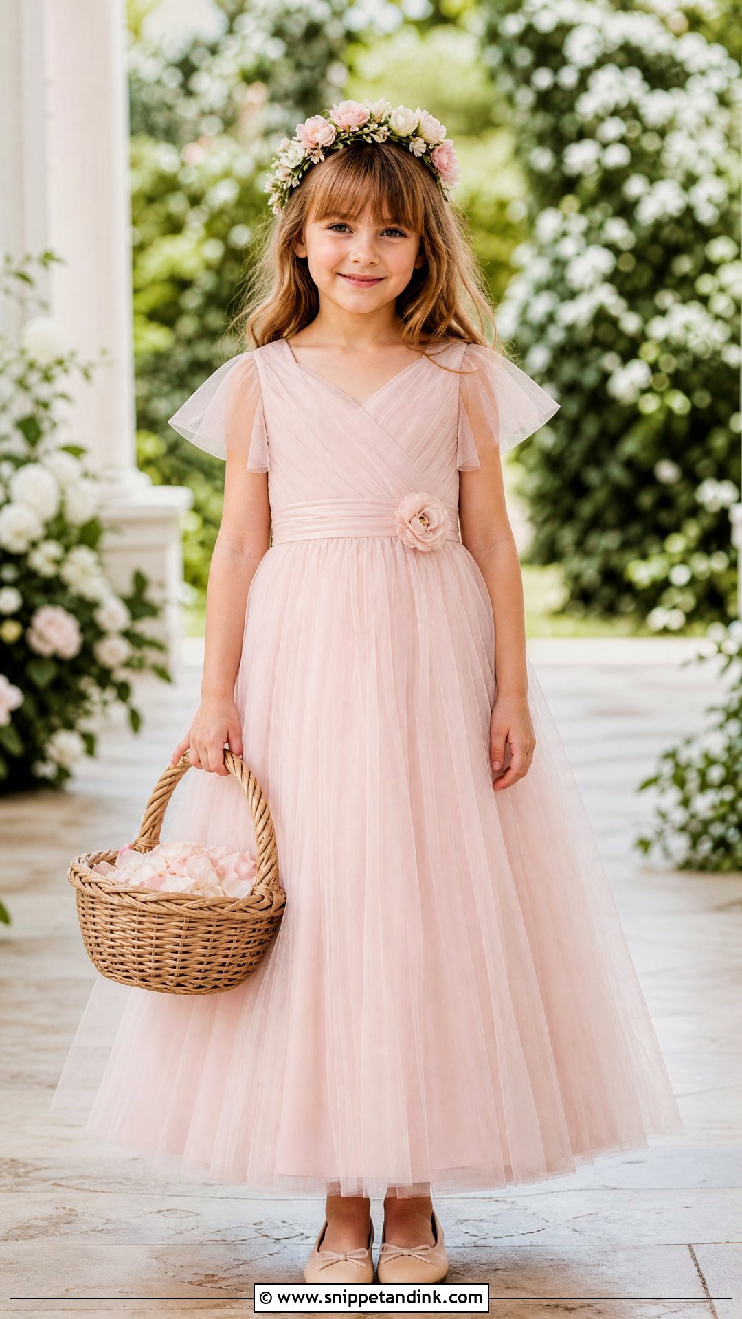 Blush Pink Flower Girl Dress - Snippet and Ink - 25 Girl Wedding Dress Ideas