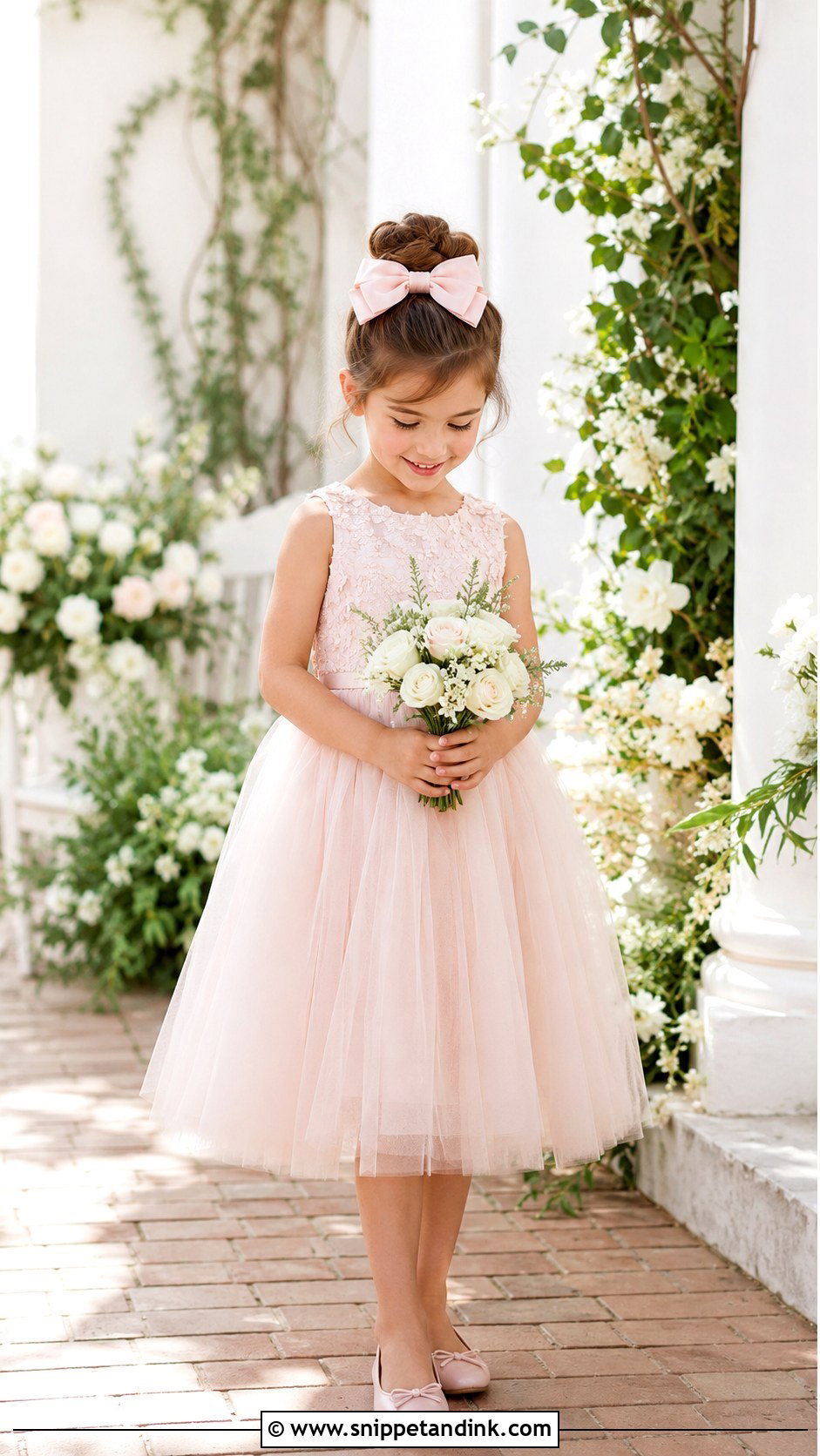 Blush Pink Flower Girl Dress - Snippet and Ink - 25 Wedding Dress for Girls Ideas