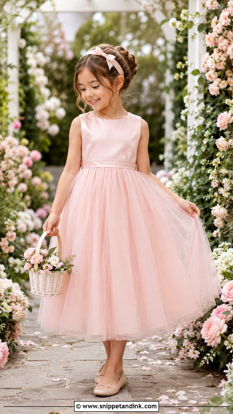 Blush Pink Flower Girl Dress - Snippet and Ink - 25 Wedding Dresses for Girls