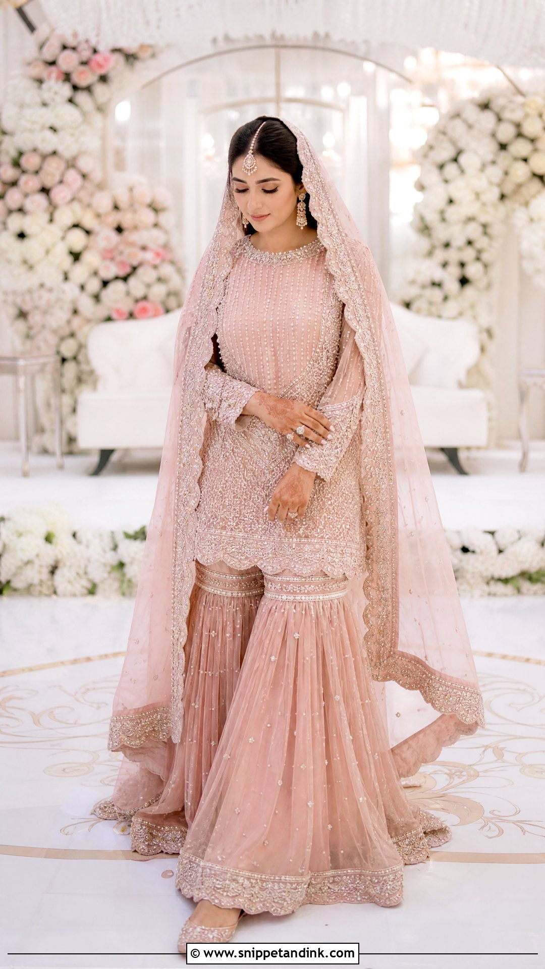 Blush Pink Gharara Nikkah Outfit - Snippet and Ink - 20 Pink Nikkah Outfit Ideas