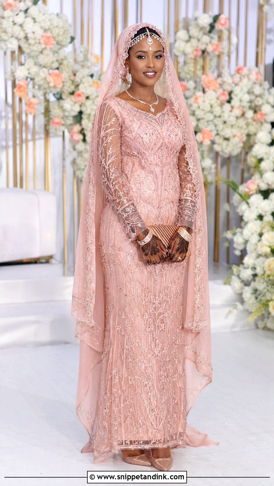 Blush Pink Kanuri Bridal Gown - Snippet and Ink - 20 Kanuri Bride Ideas
