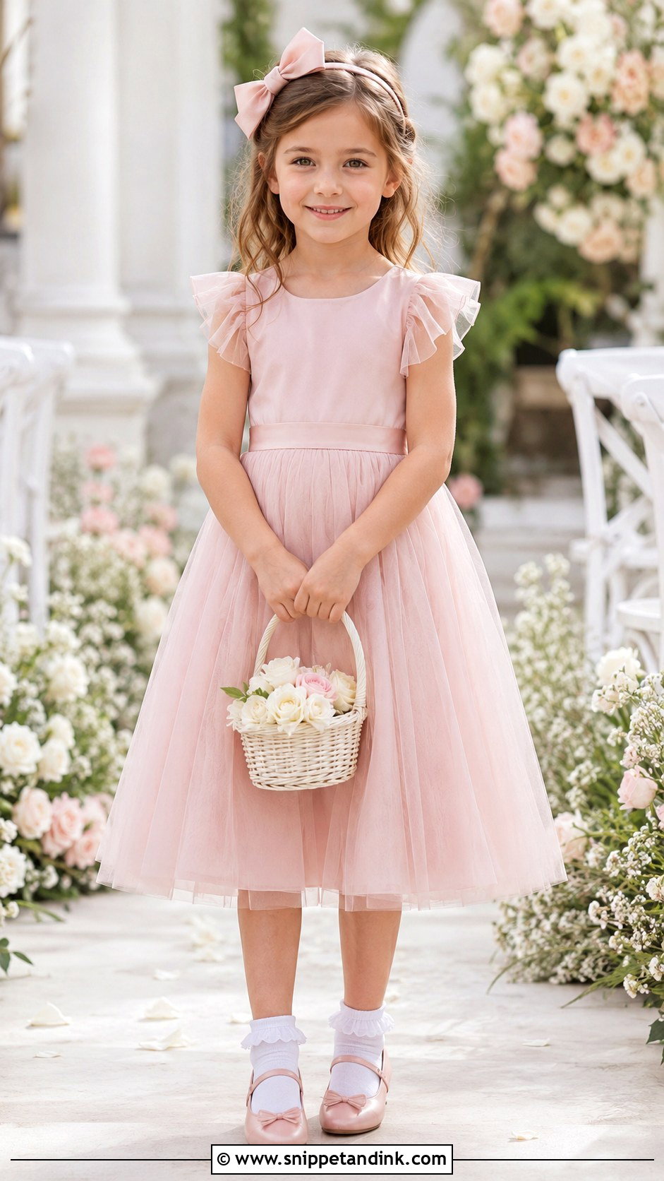 Blush Pink Kids Wedding Dress - Snippet and Ink - 20 Kids Wedding Dresses