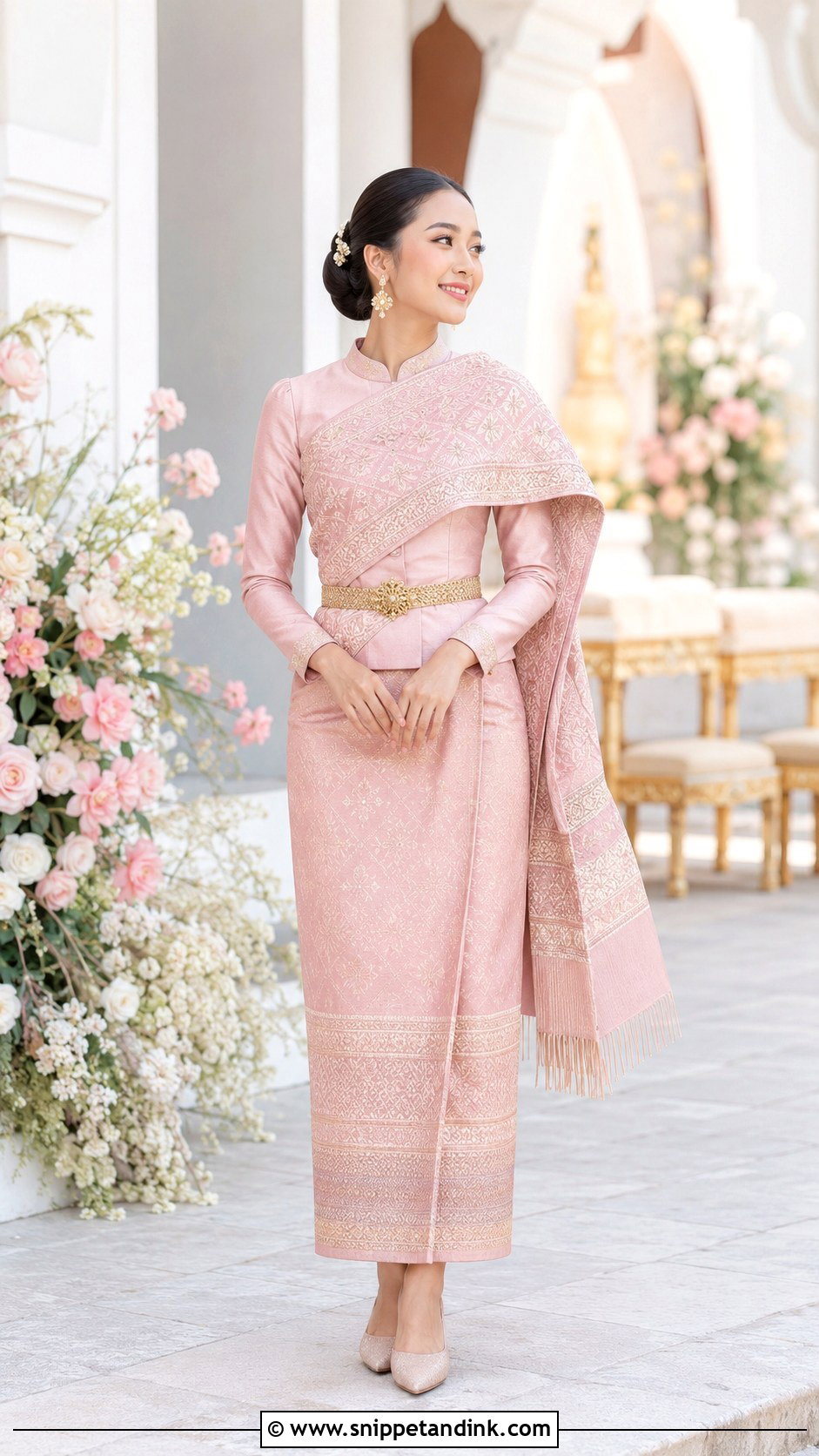 Blush Pink Lao Wedding Dress - Snippet and Ink - 20 Lao Wedding Dress Ideas