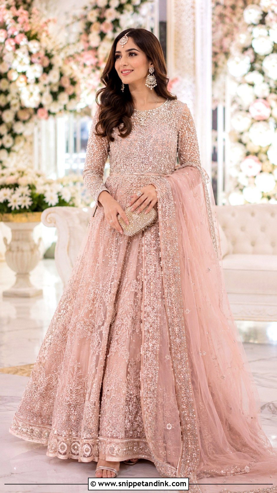 Blush Pink Lehenga Mangni Dress - Snippet and Ink - 20 Mangni Dress Pakistani Bridal Ideas