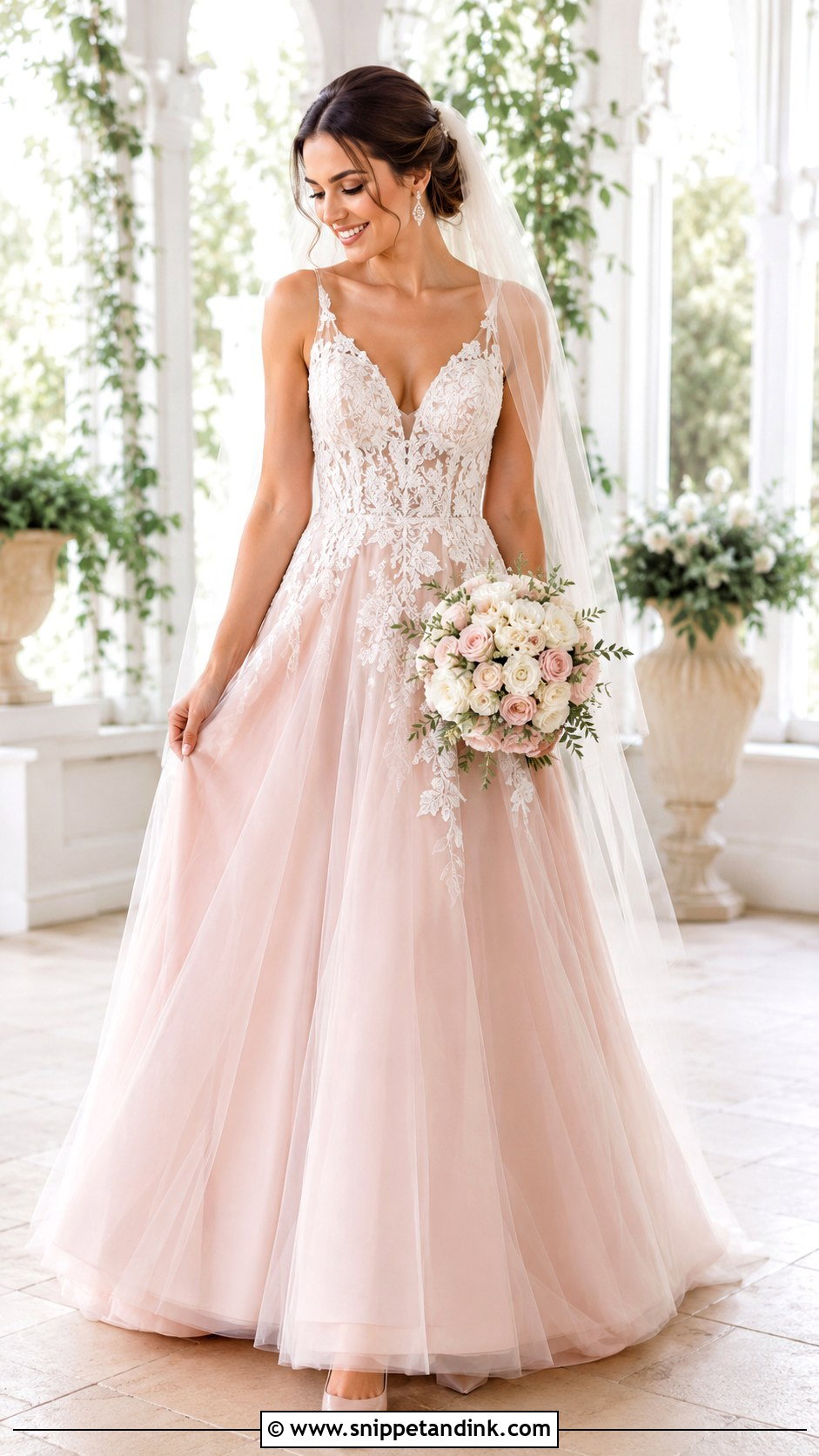 Blush Pink Marriage Gown - Snippet and Ink - 20 Marriage Gown Ideas
