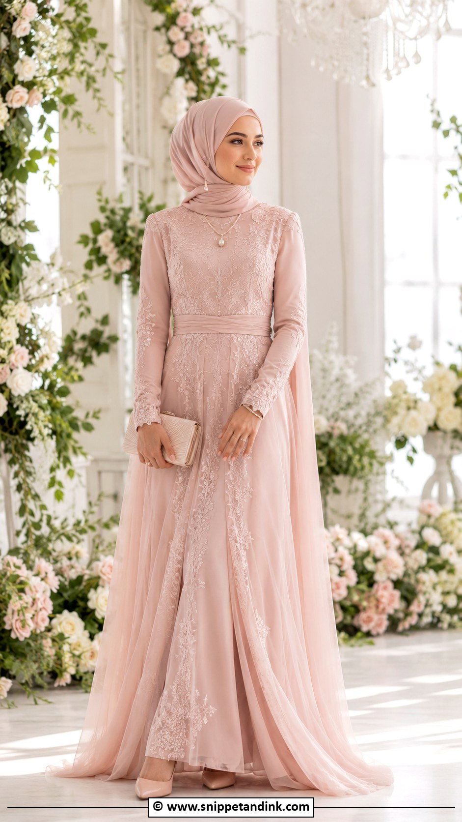 Blush Pink Nikah Dress - Snippet and Ink - 30 Muslim Nikah Dresses
