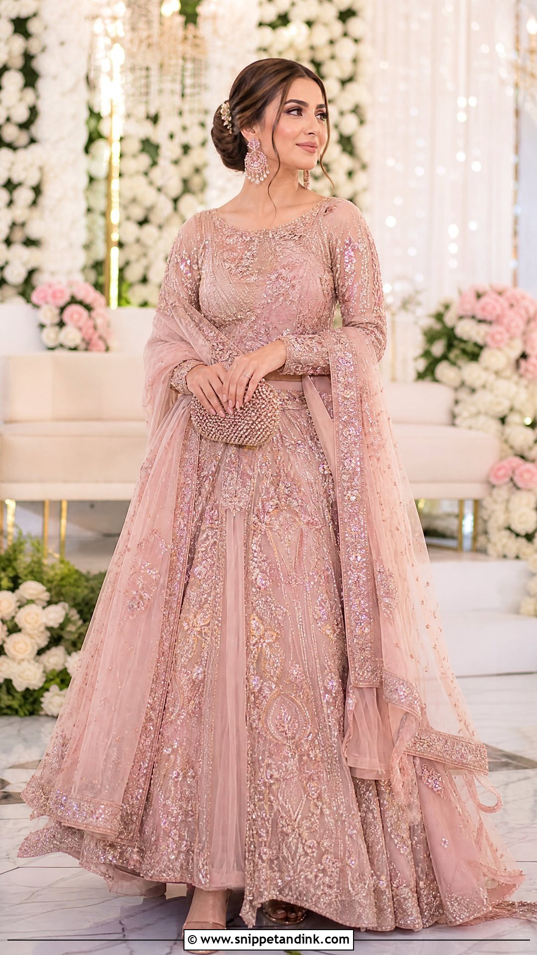 Blush Pink Pakistani Bridal Gown - Snippet and Ink - 20 Pakistani Bridal Gowns
