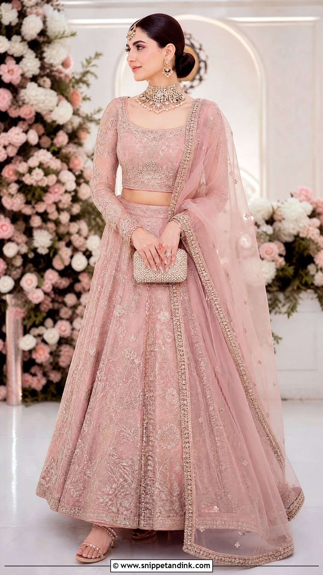 Blush Pink Pakistani Bridal Lehenga - Snippet and Ink - 20 Pakistani Dulhan Wedding Bride Dress Ideas