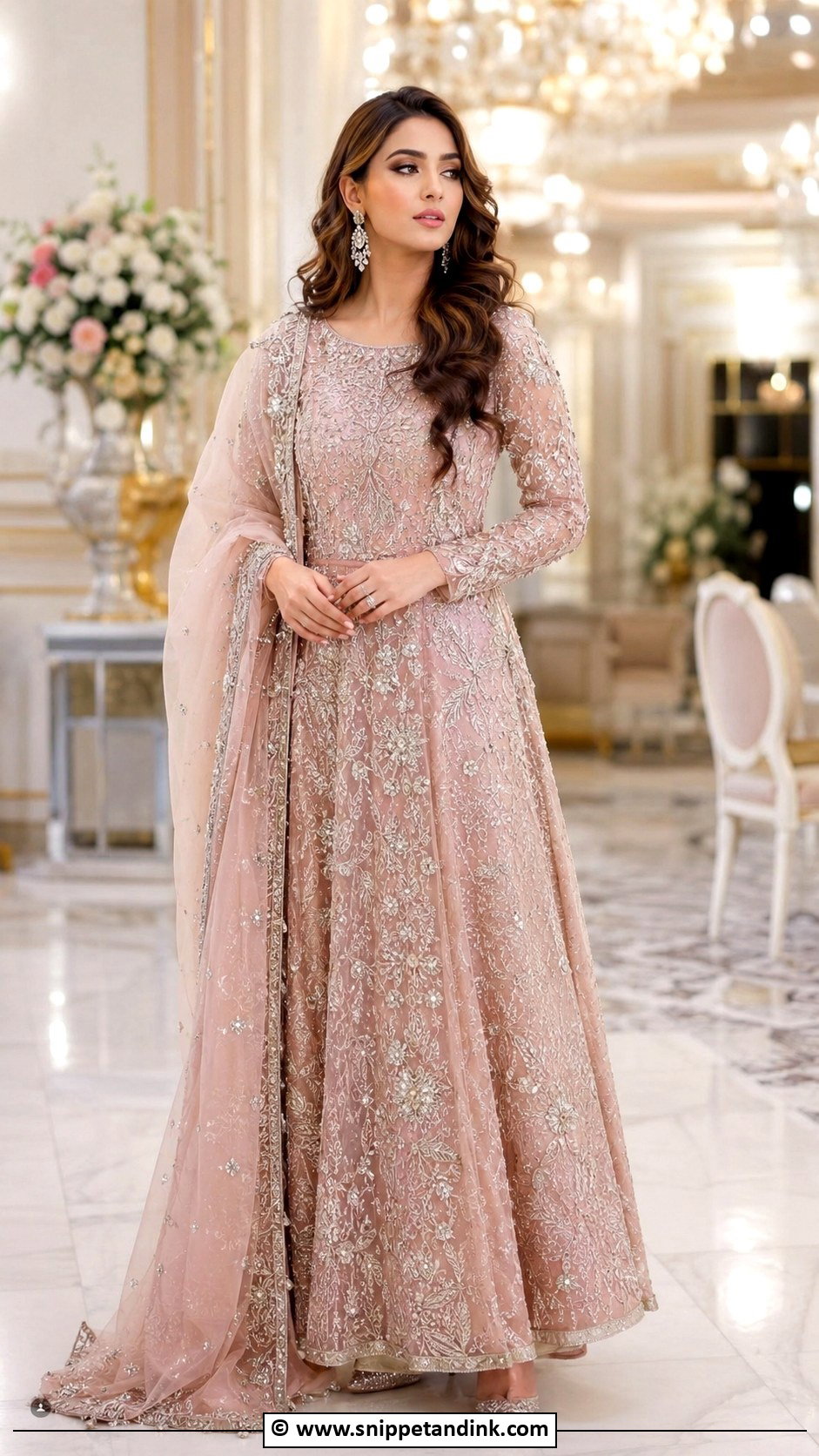 Blush Pink Pakistani Bridal Maxi - Snippet and Ink - 30 Pink Pakistani Bridal Dress Ideas