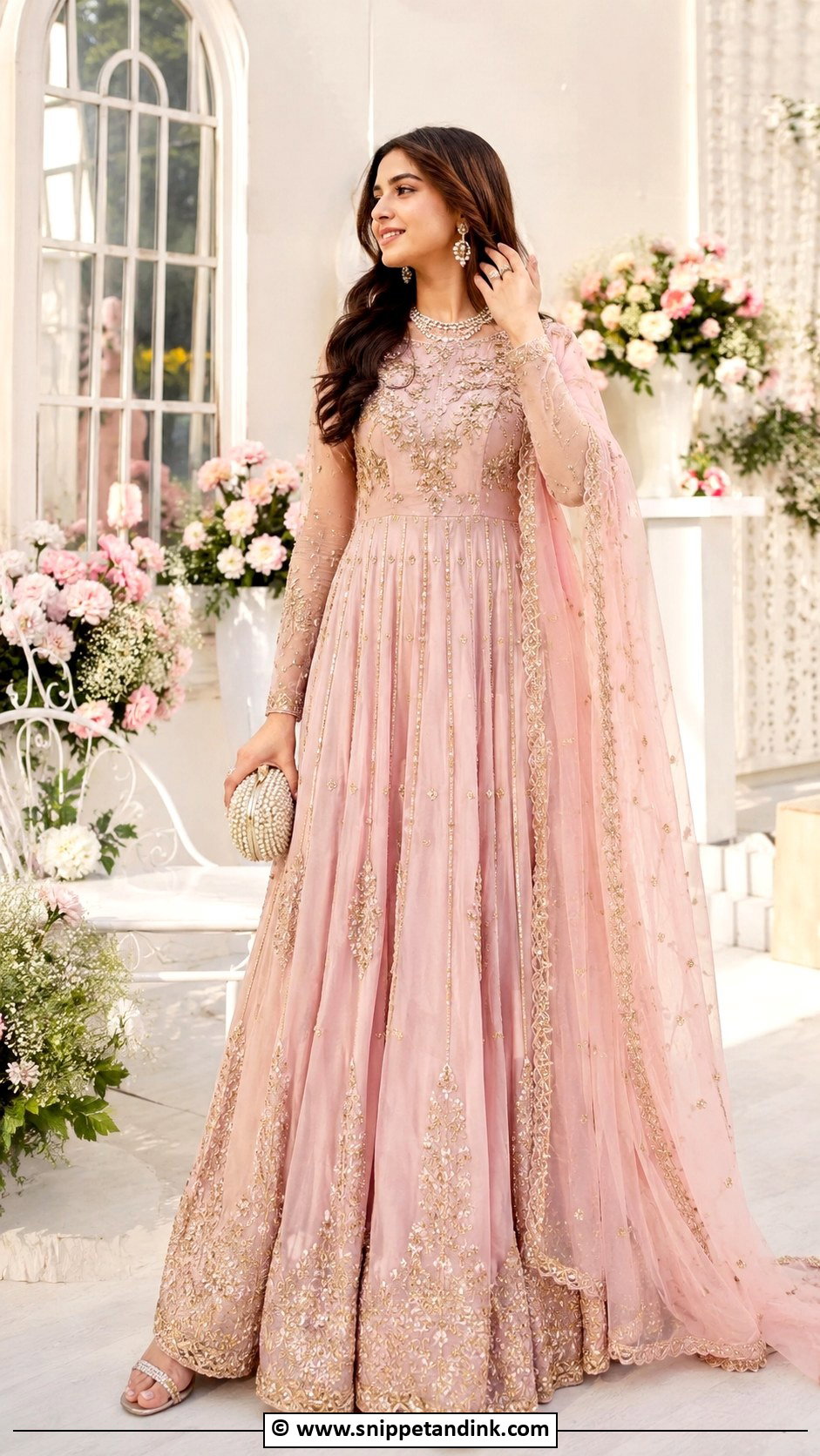 Blush Pink Pishwas For Barat - Snippet and Ink - 25 Barat Dresses for Bride Sister