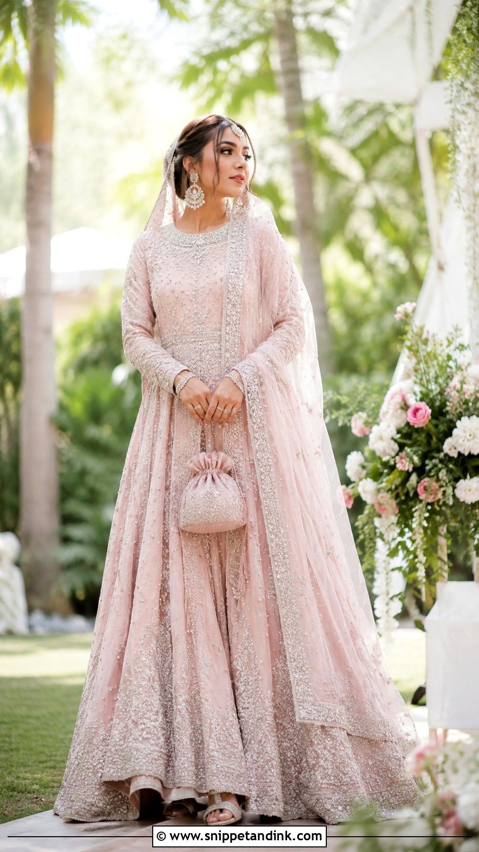 Blush Pink Pishwas Nikah Dress - Snippet and Ink - 20 Nikah Dress for Bride Ideas