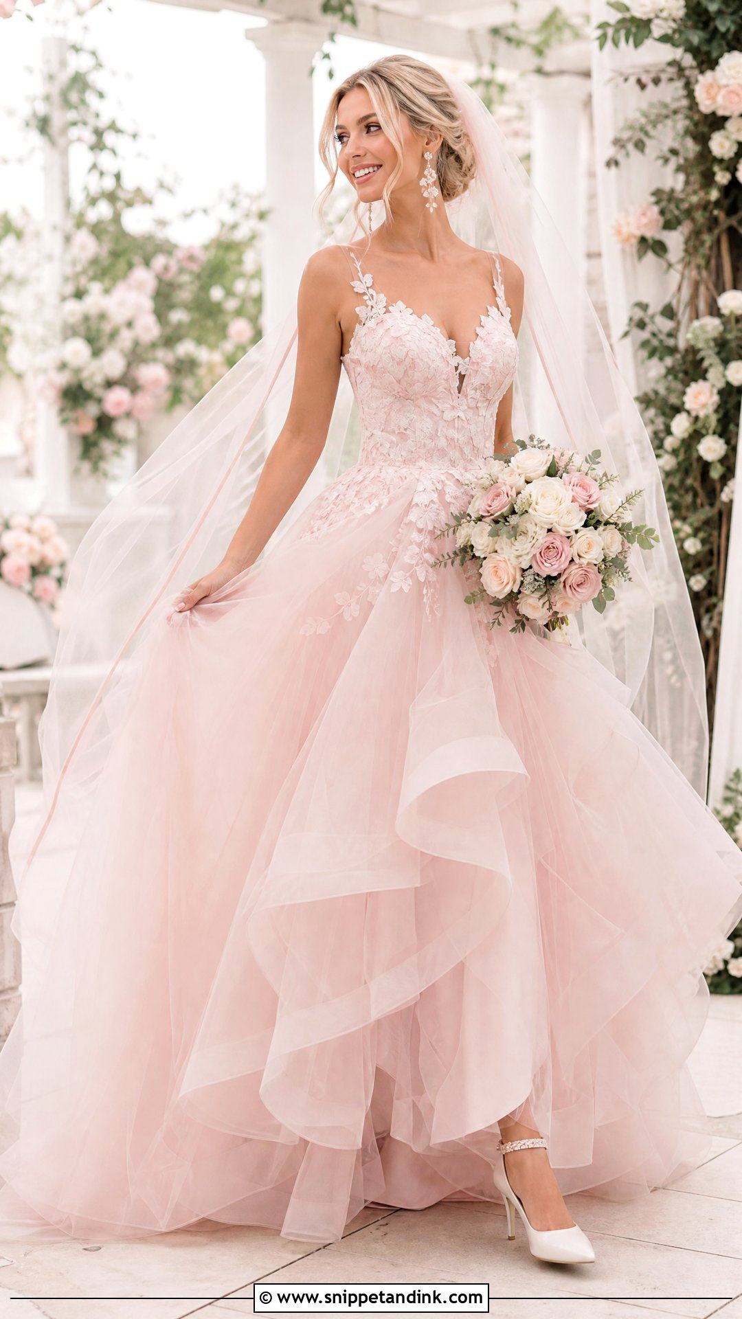 Blush Pink Puffy Princess Wedding Dress - Snippet and Ink - 20 Puffy Wedding Dresses Princesses