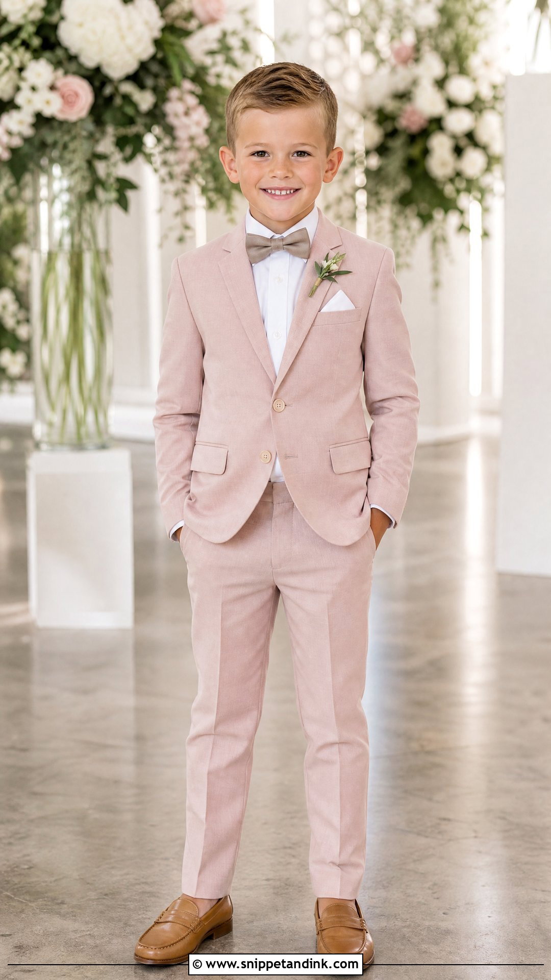 Blush Pink Ring Bearer Suit Outfit - Snippet and Ink - 20 Ringbearers Outfits