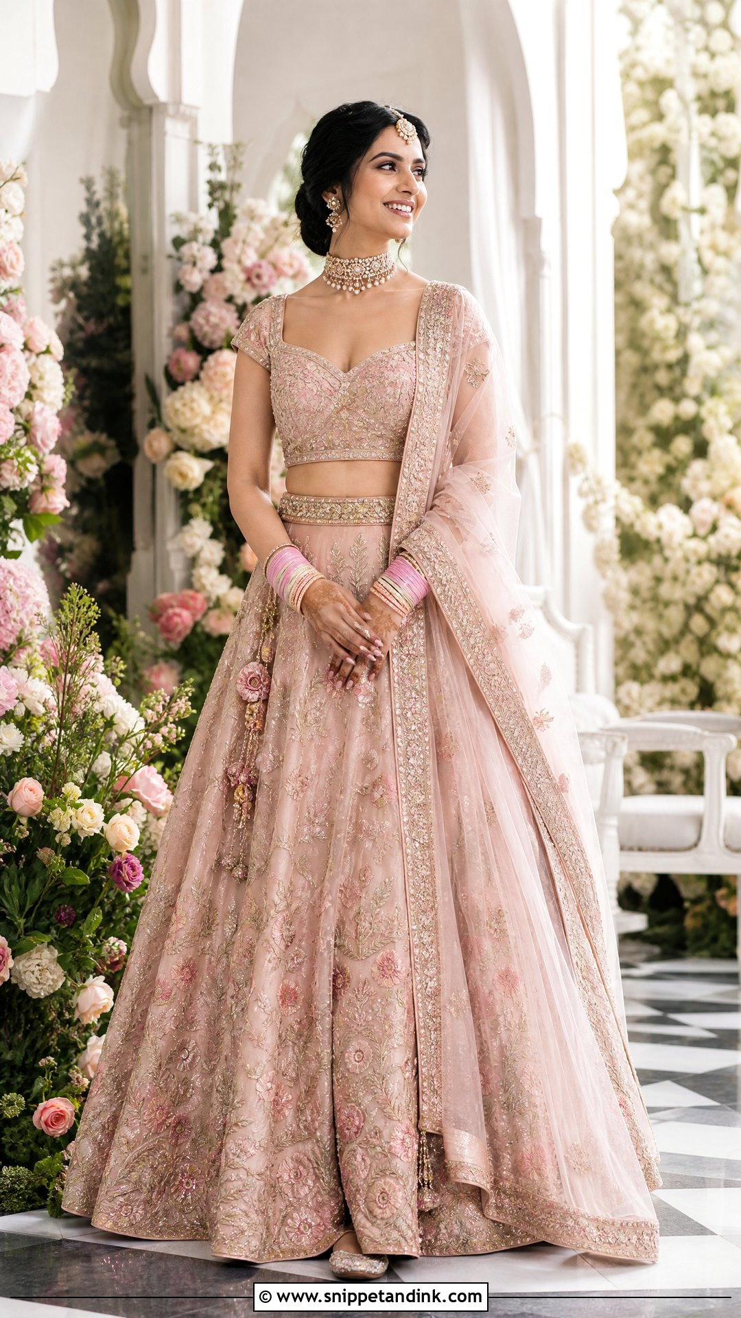 Blush Pink Sabyasachi Bridal Lehenga - Snippet and Ink - 20 Indian Bridal Wear Sabyasachi Brides Ideas