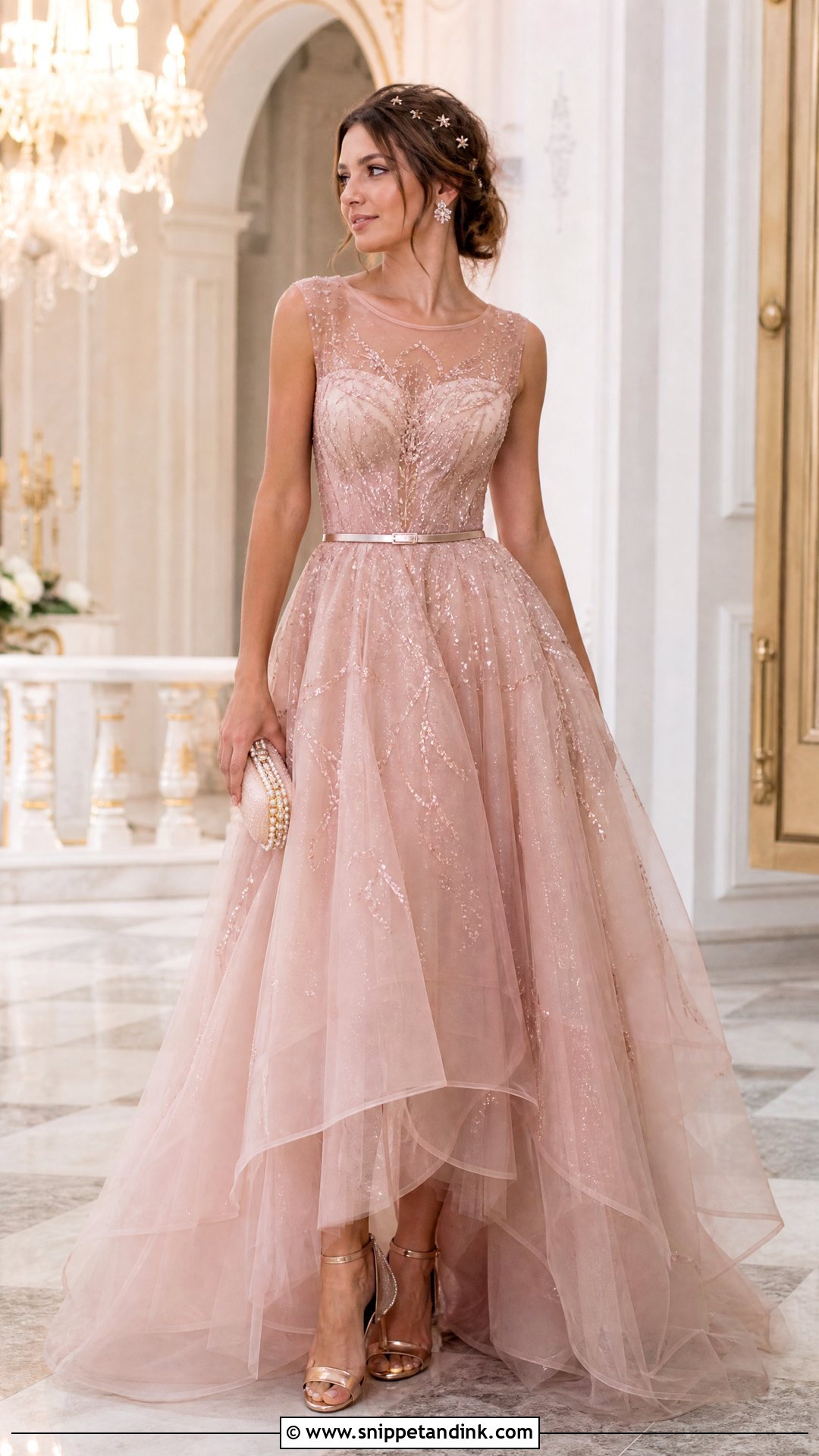 Blush Pink Starfall Ball Gown - Snippet and Ink - 20 Starfall Ball Gown Ideas