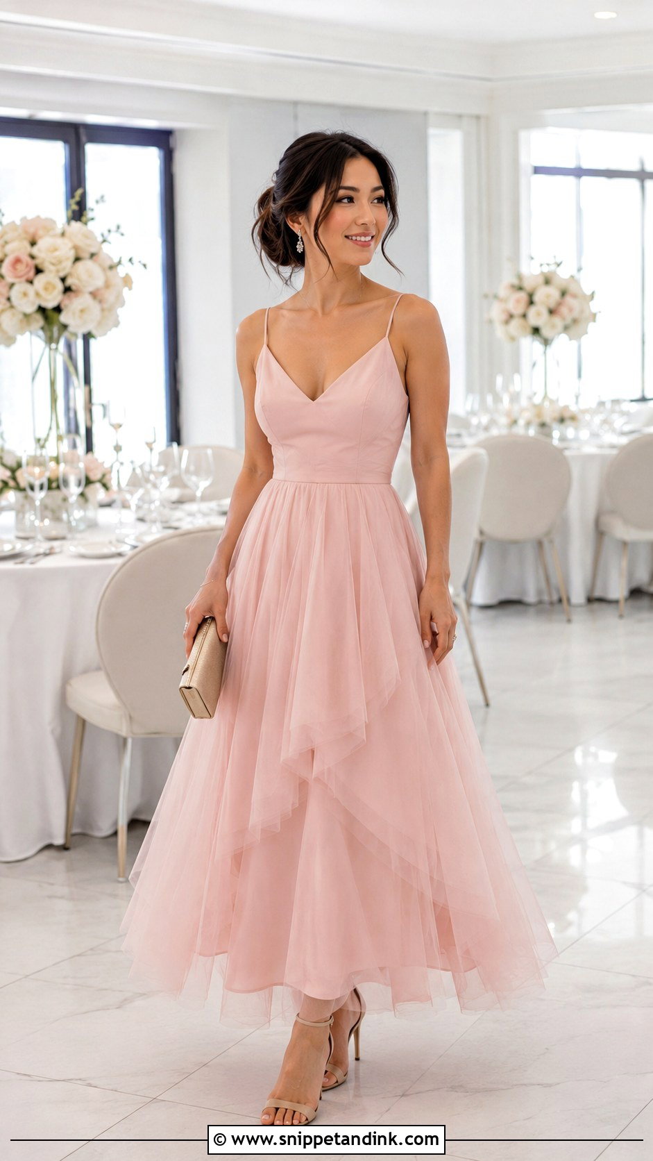 Blush Pink Tulle Gown - Snippet and Ink - 20 Modern Gown Ideas