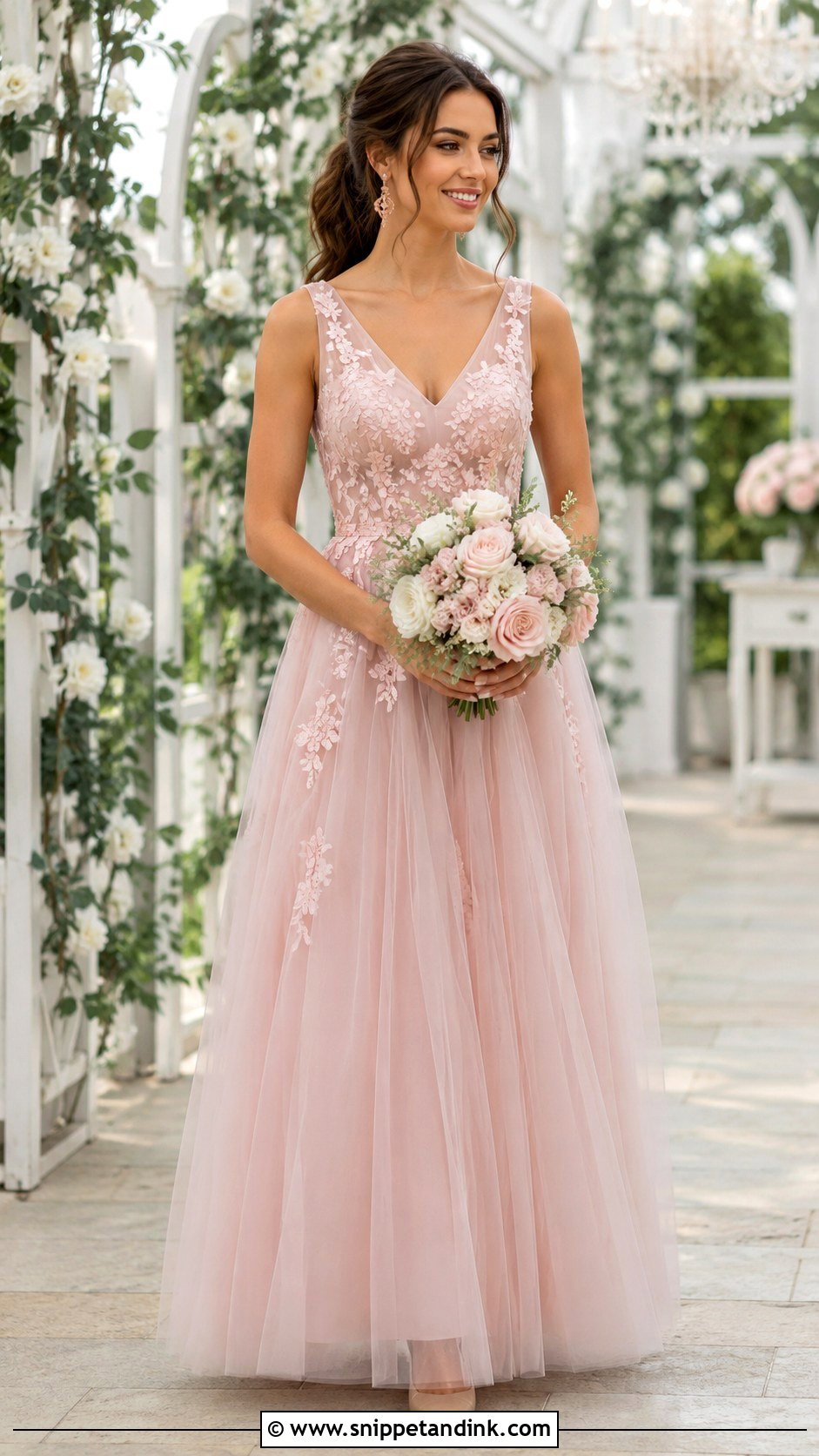 Blush Pink Tulle Wedding Entourage Gown - Snippet and Ink - 20 Wedding Entourage Gowns