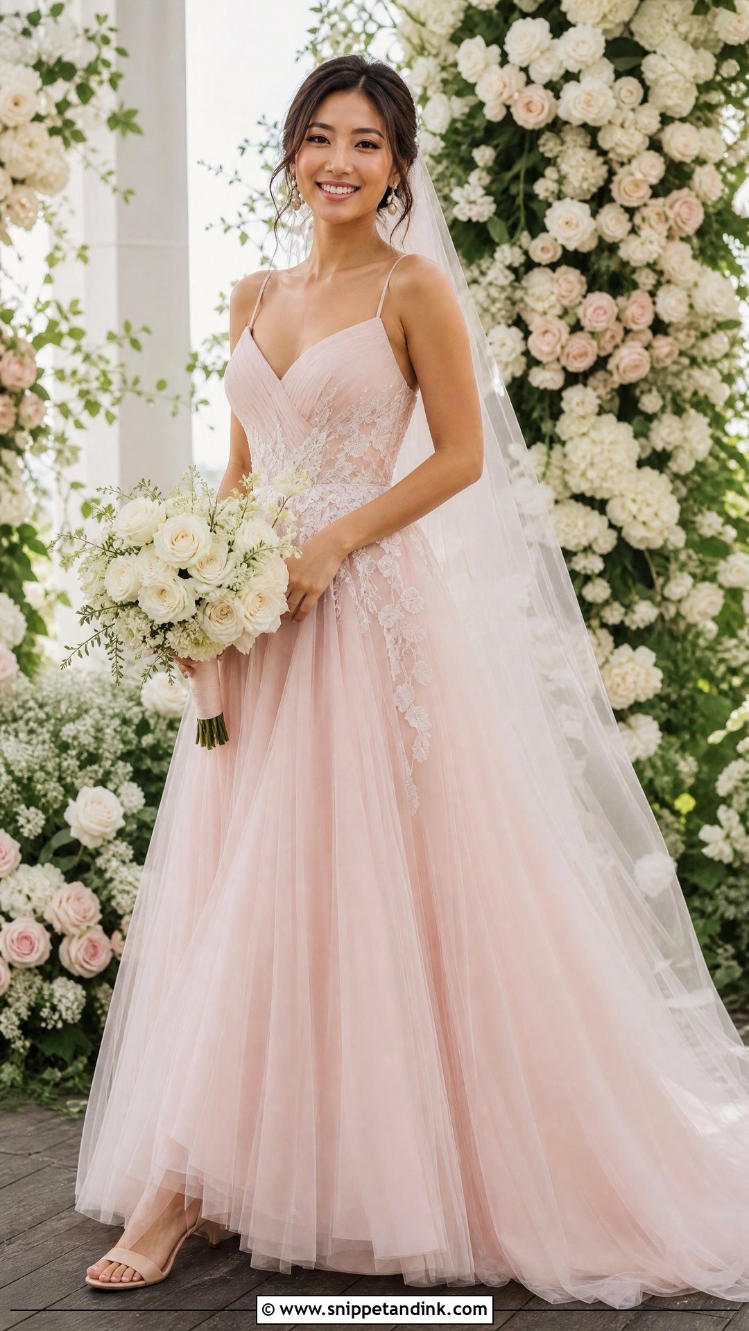 Blush Pink Wedding Dress - Snippet and Ink - 25 Colored Wedding Dress Ideas