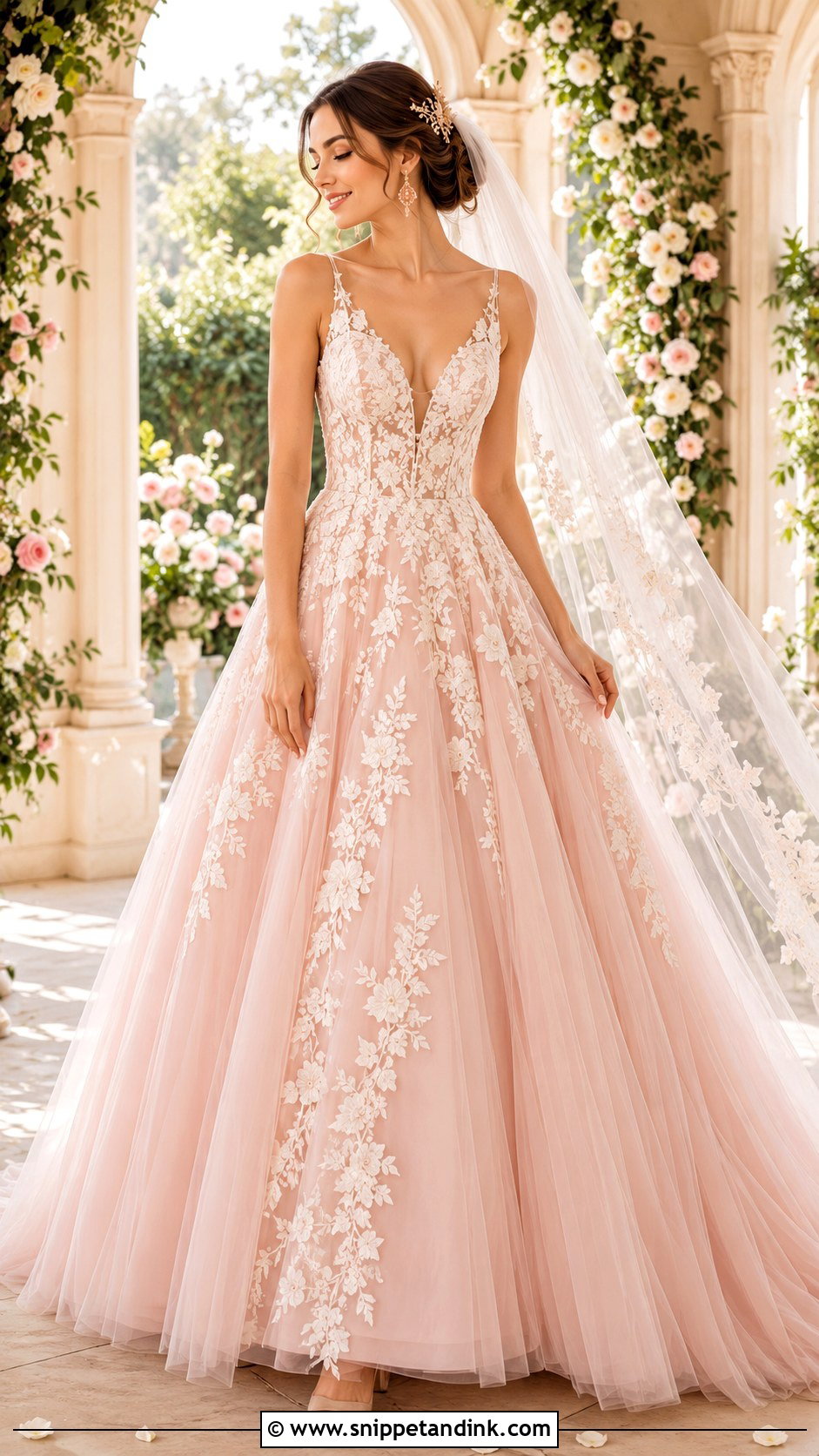 Blush Pink Wedding Dress - Snippet and Ink - 20 Fairy Tail Wedding Dress Ideas