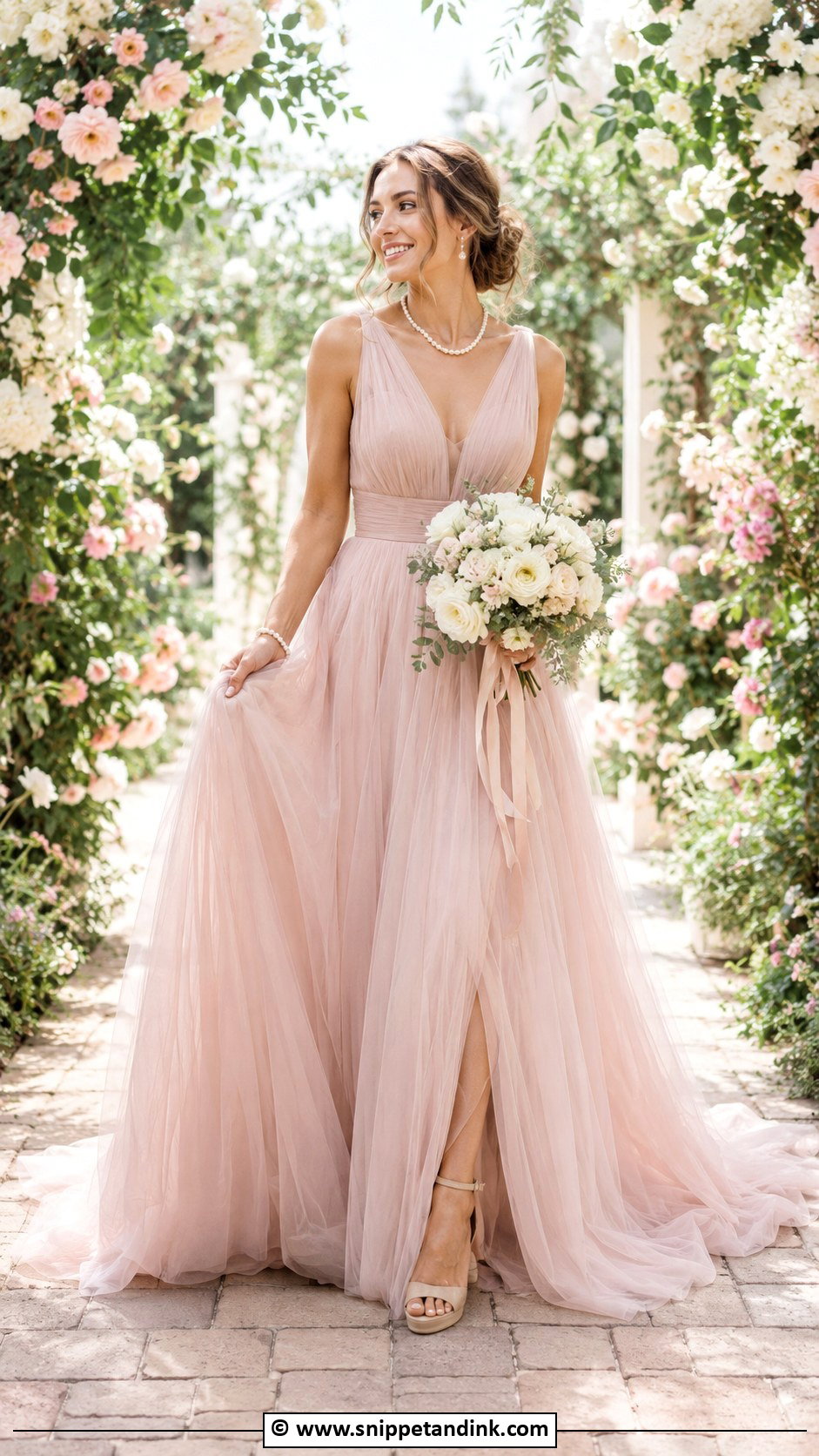 Blush Pink Wedding Dress - Snippet and Ink - 25 Eclectic Wedding Dress Ideas