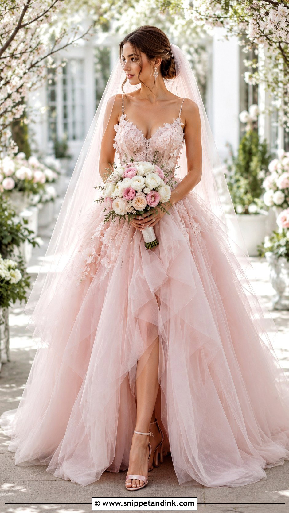 Blush Pink Wedding Dress - Snippet and Ink - 20 Alternative Wedding Dress Color Ideas