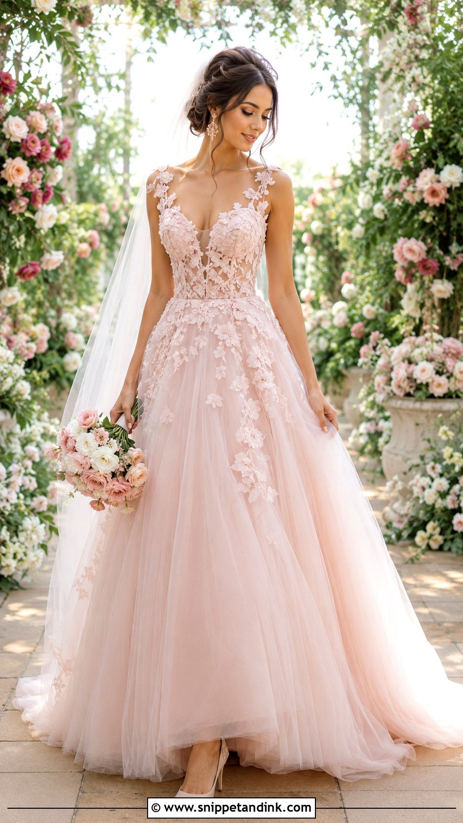 Blush Pink Wedding Dress - Snippet and Ink - 20 Dreamy Wedding Dress Fairy Tales Ideas