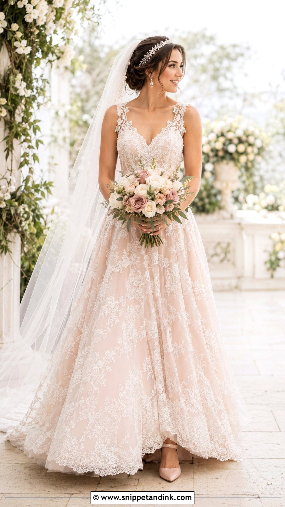 Blush Pink Wedding Dress - Snippet and Ink - 20 Fairytale Wedding Dress Enchanted Ideas