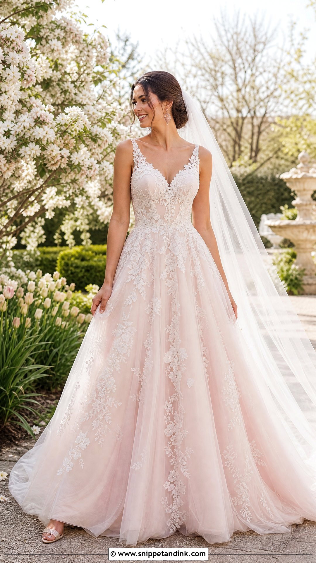 Blush Pink Wedding Dress - Snippet and Ink - 20 Romantic Dreamy Wedding Dress Ideas