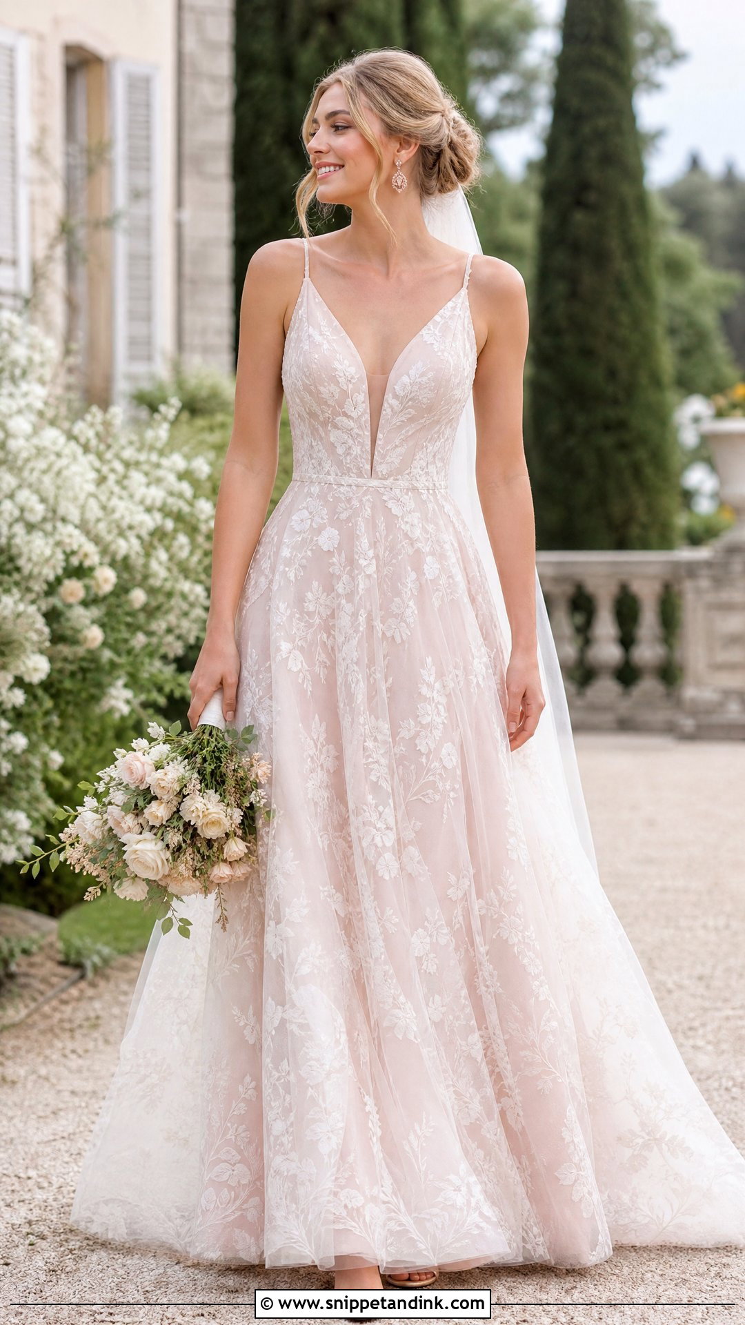 Blush Pink Wedding Dress - Snippet and Ink - 20 Weeding Dress 2023 Ideas
