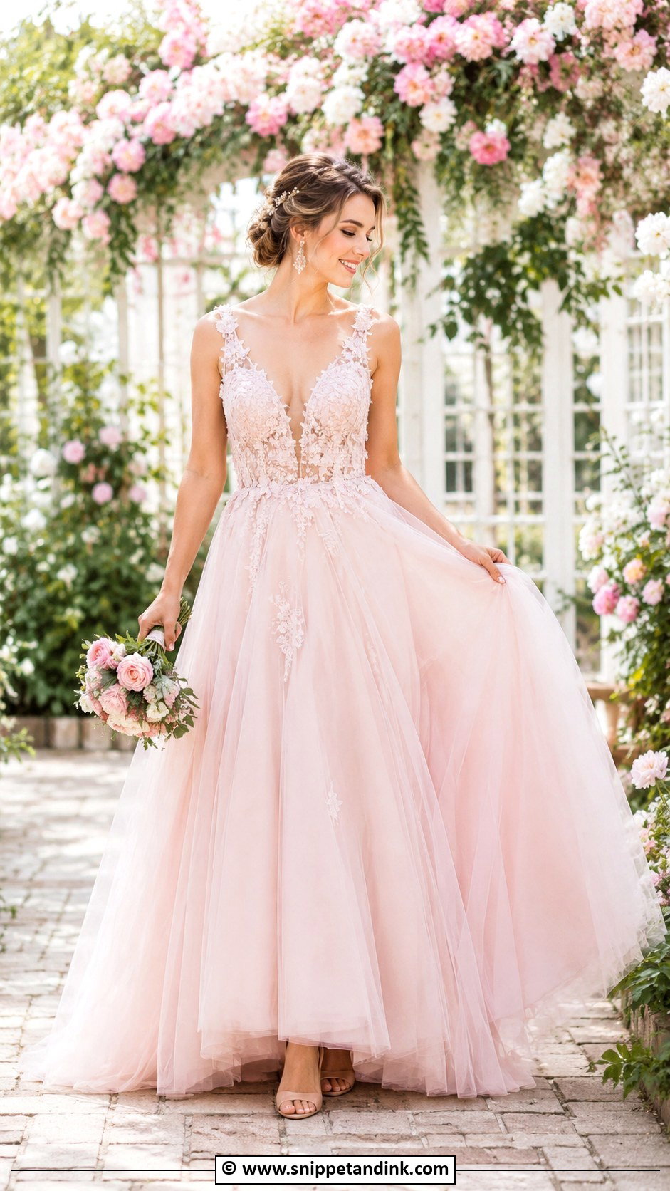 Blush Pink Wedding Dress - Snippet and Ink - 30 Alternative Wedding Dress Ideas