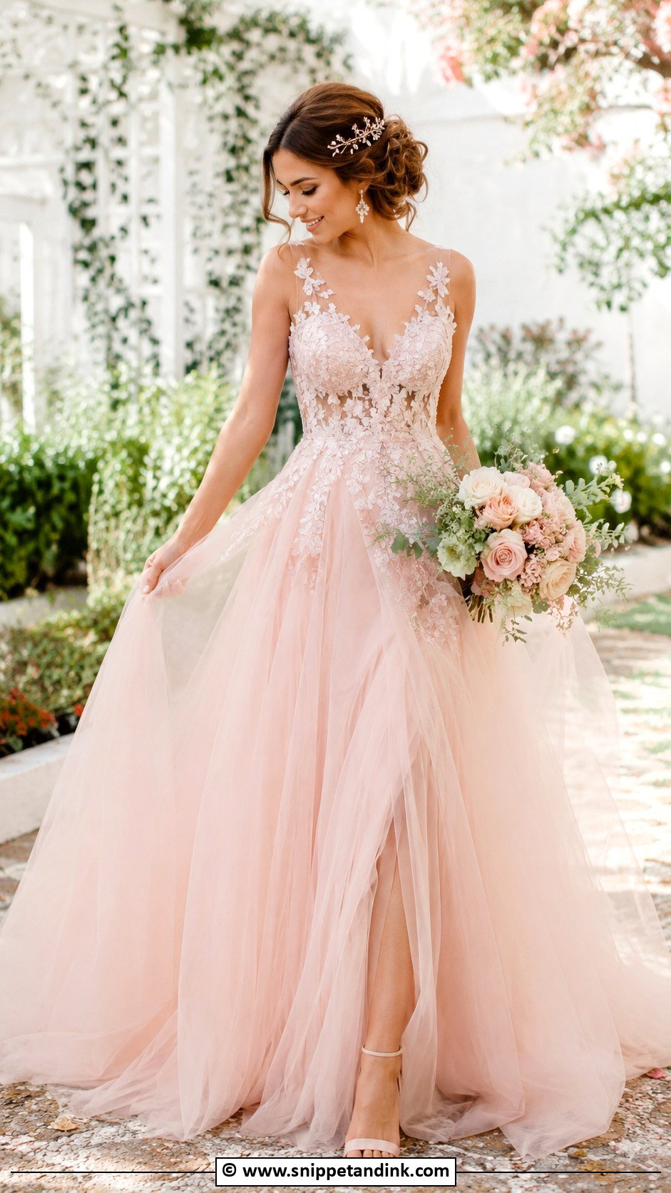 Blush Pink Wedding Dress - Snippet and Ink - 30 Non Traditional Wedding Dress Ideas