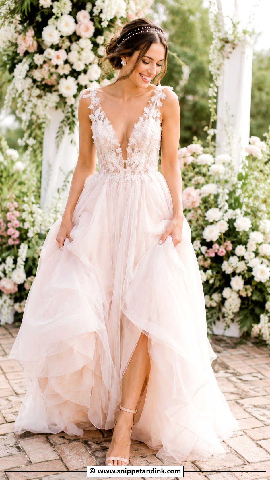 Blush Pink Wedding Dress - Snippet and Ink - 30 Unconventional Wedding Dress Ideas