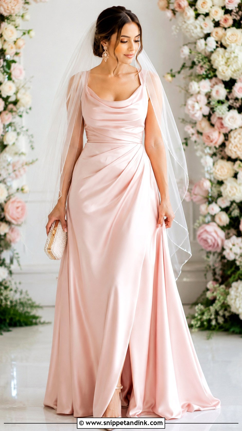 Blush Pink Wedding Dress Outfit - Snippet and Ink - 20 Unique Wedding Outfits