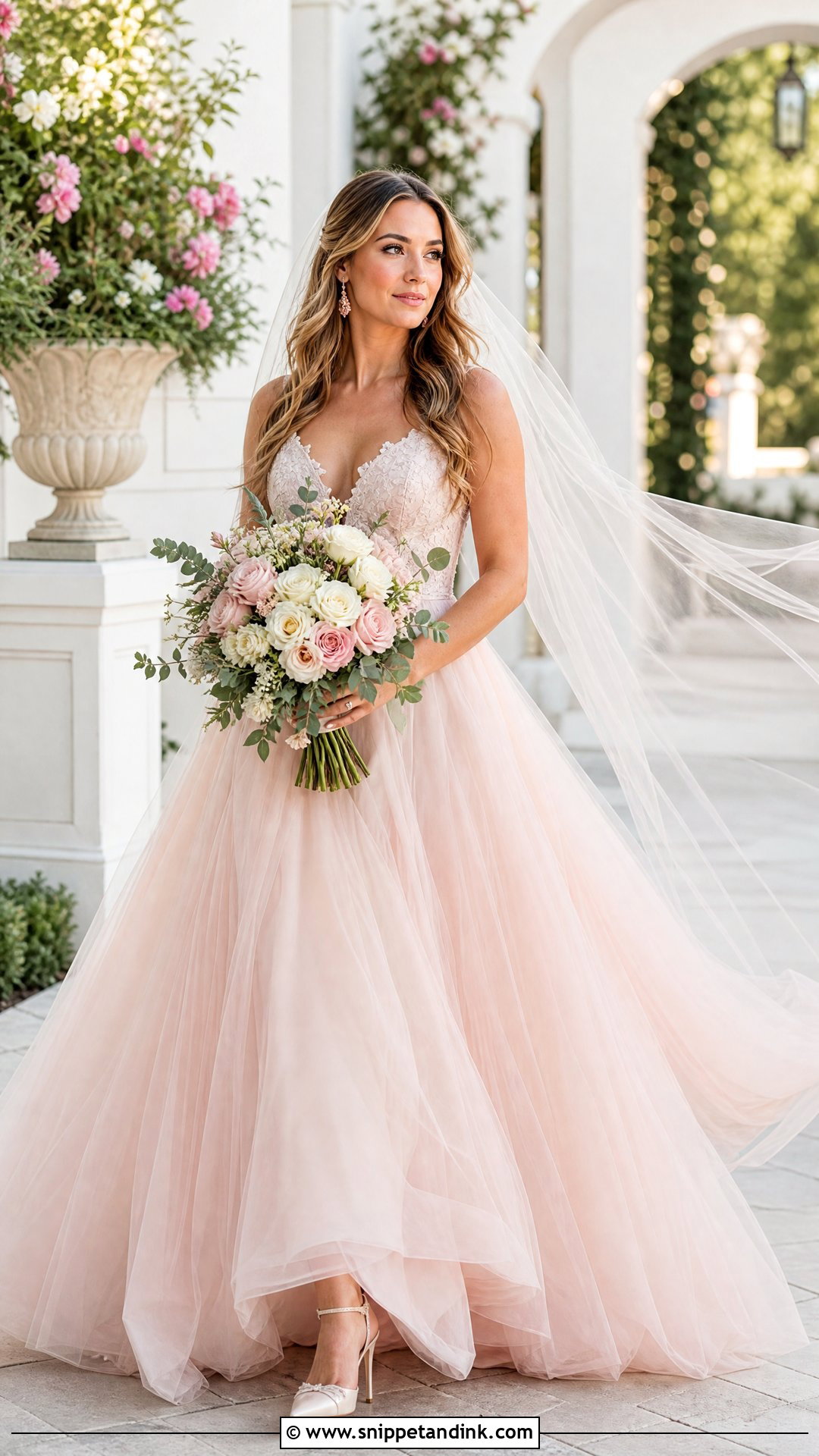 Blush Pink Wedding Gown - Snippet and Ink - 20 Wedding Vogue Ideas