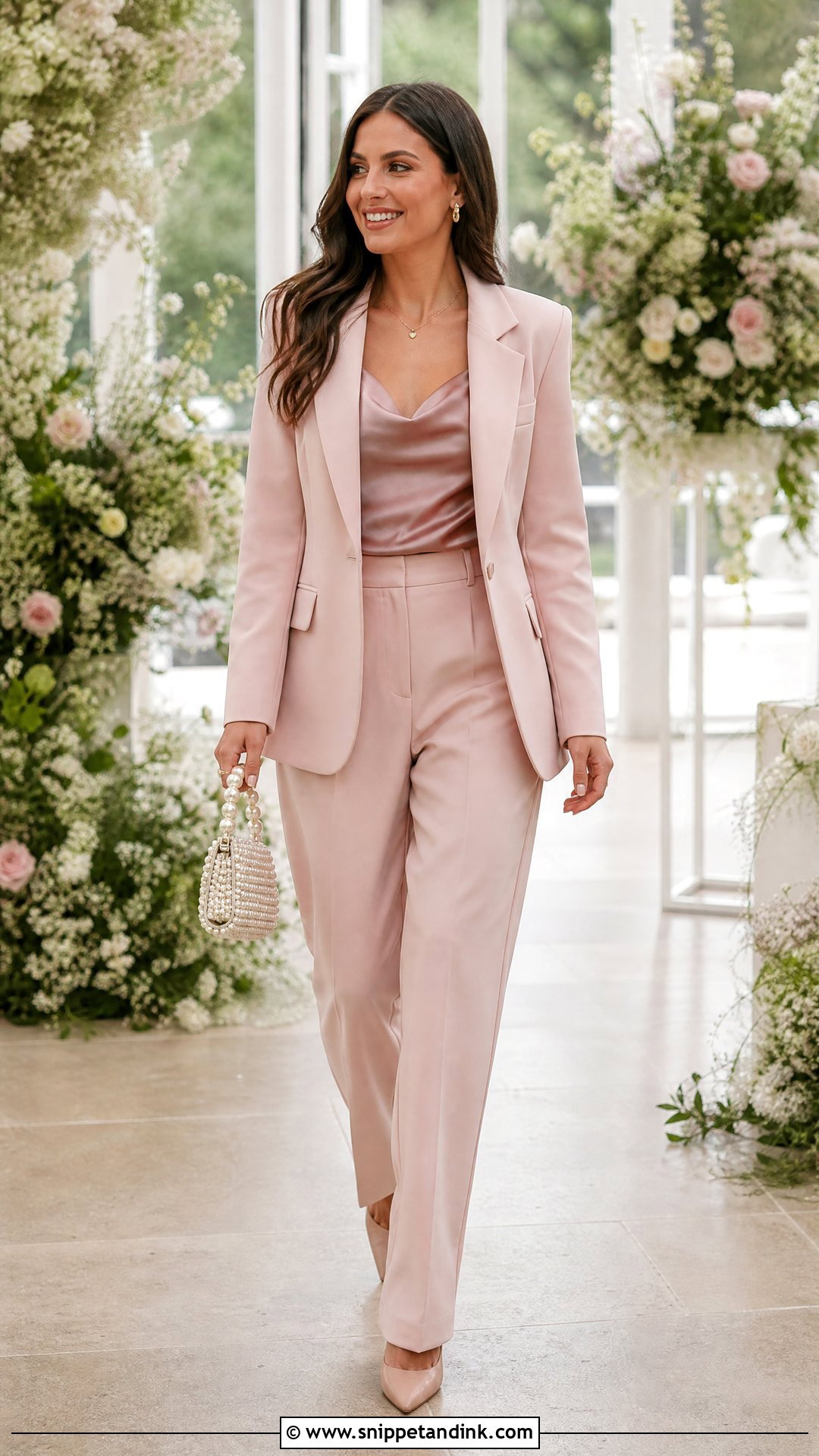 Blush Pink Wedding Pant Suit - Snippet and Ink - 20 Wedding Pant Suits for Women