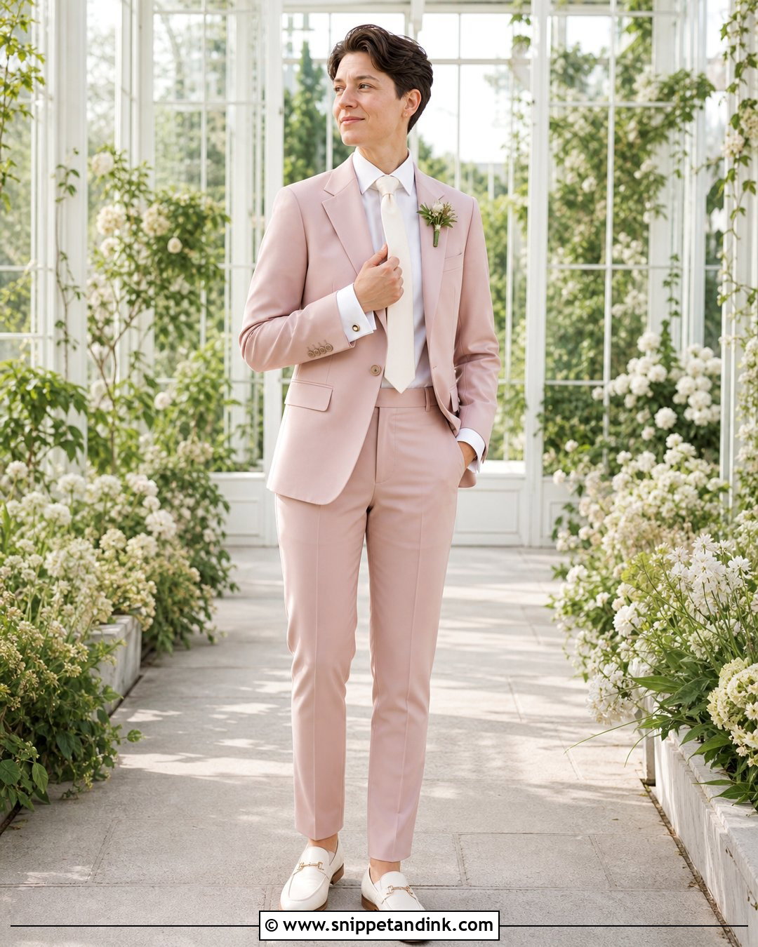 Blush Pink Wedding Suit - Snippet and Ink - 20 Dapper Bride Ideas