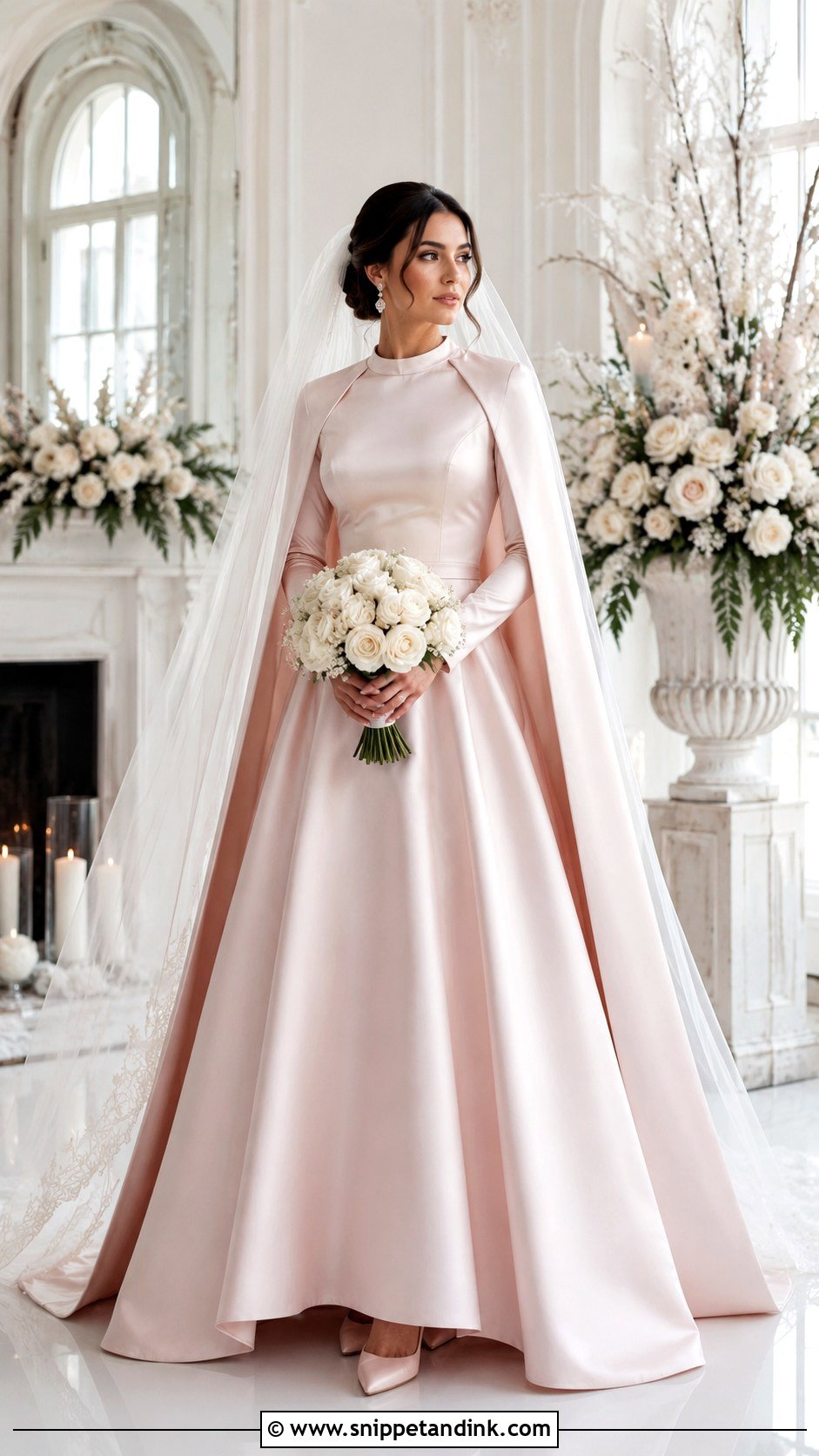 Blush Pink Winter Wedding Dress - Snippet and Ink - 30 Blush Pink Wedding Dress Ideas