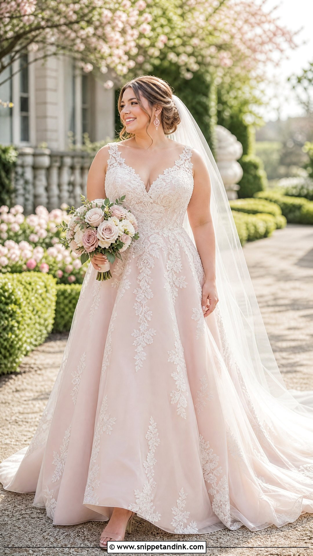 Blush Plus Size Wedding Gown - Snippet and Ink - 20 Wedding Gowns for Plus Size Brides