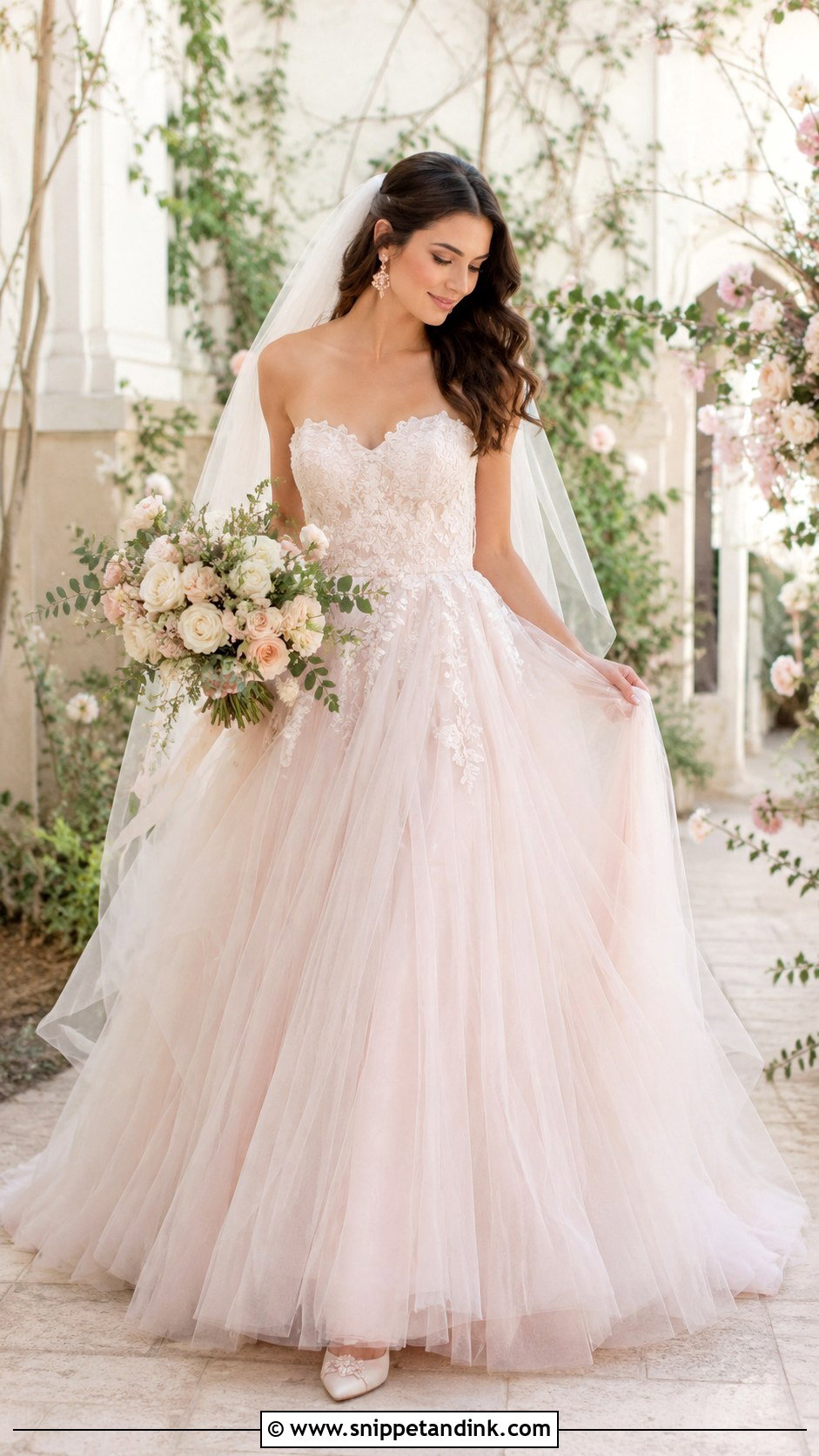 Blush Princess Ball Gown Wedding Dress - Snippet and Ink - 25 Princess Wedding Dresses Ball Gown