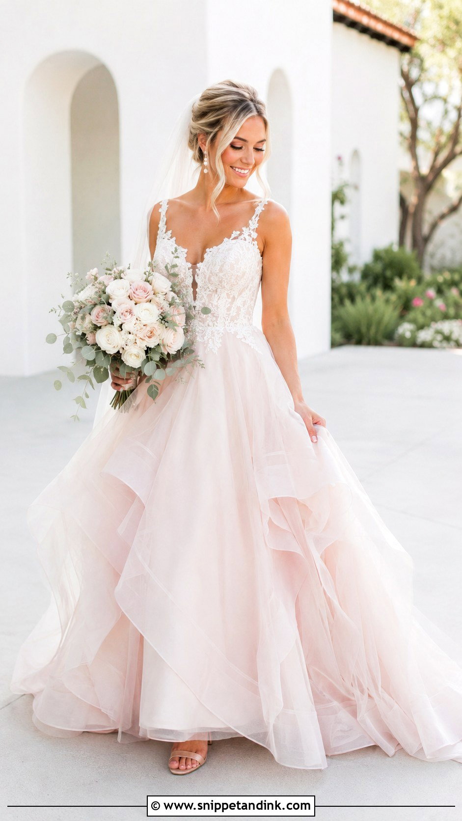 Blush Princess Ballgown Wedding Dress - Snippet and Ink - 25 Princess Ballgown Wedding Dresses