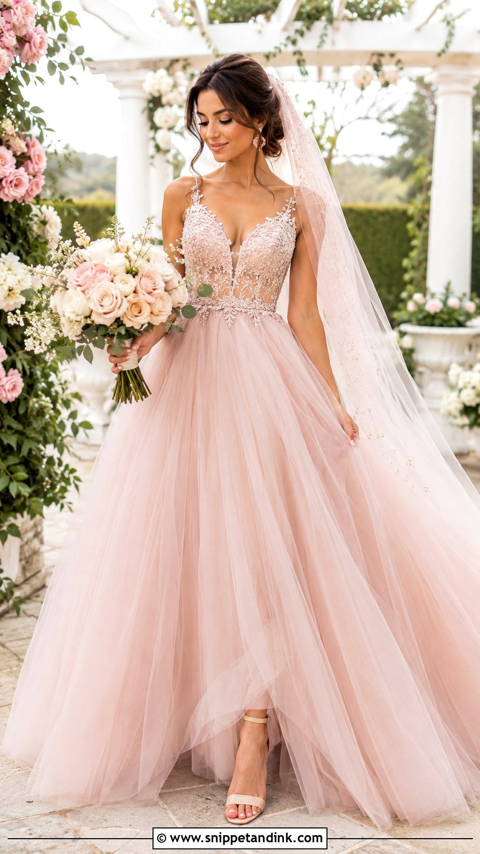 Blush Princess Wedding Dress - Snippet and Ink - 25 Fairytale Wedding Dress Princesses Ideas
