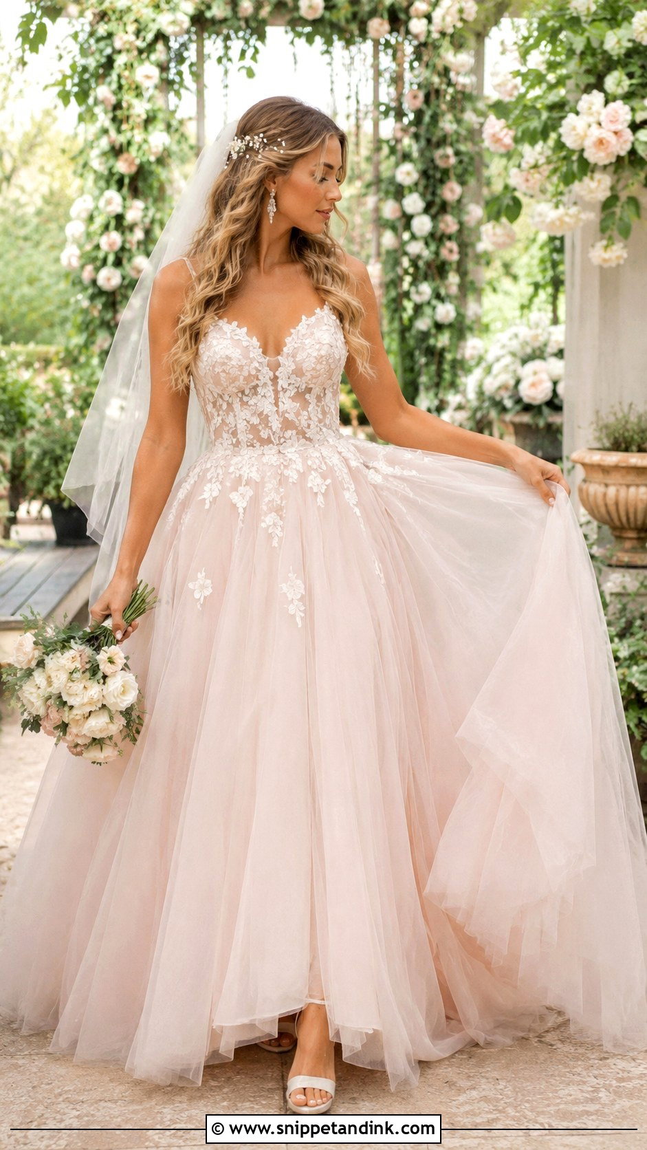 Blush Princess Wedding Dress - Snippet and Ink - 25 Dream Princesses Wedding Dresses