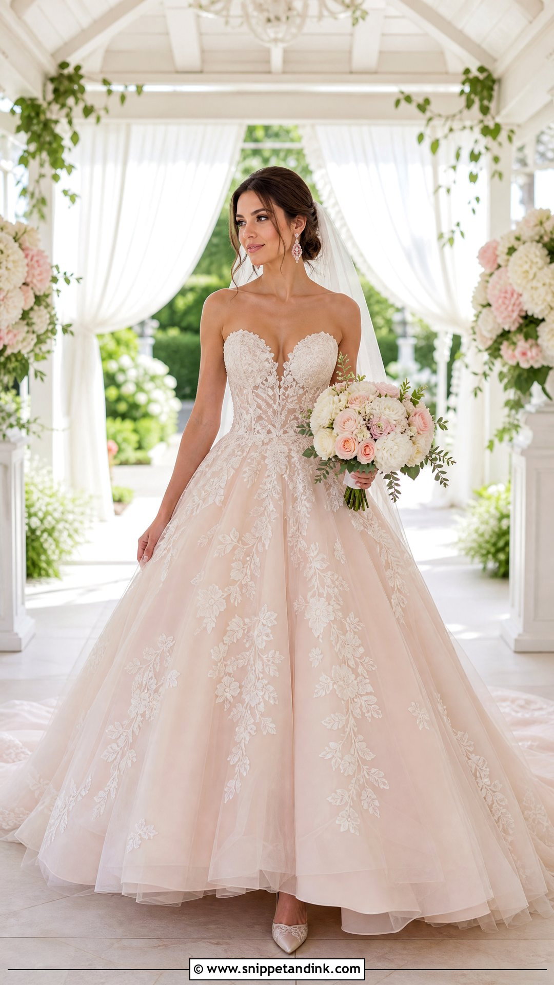 Blush Princess Wedding Dress - Snippet and Ink - 20 Princess Elegant Wedding Dresses