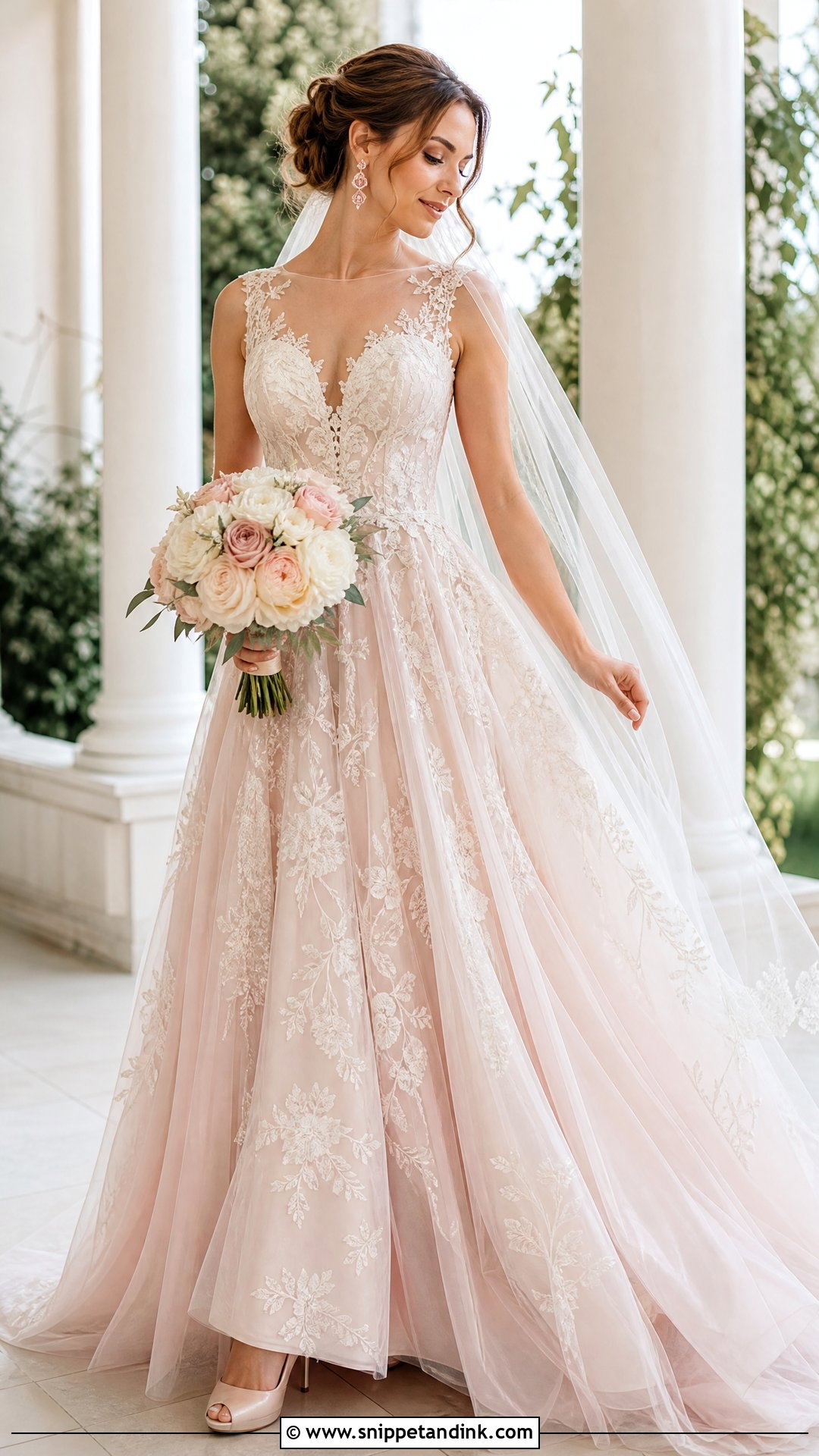 Blush Princess Wedding Gown - Snippet and Ink - 20 Princess Wedding Gown Fairytale Ideas