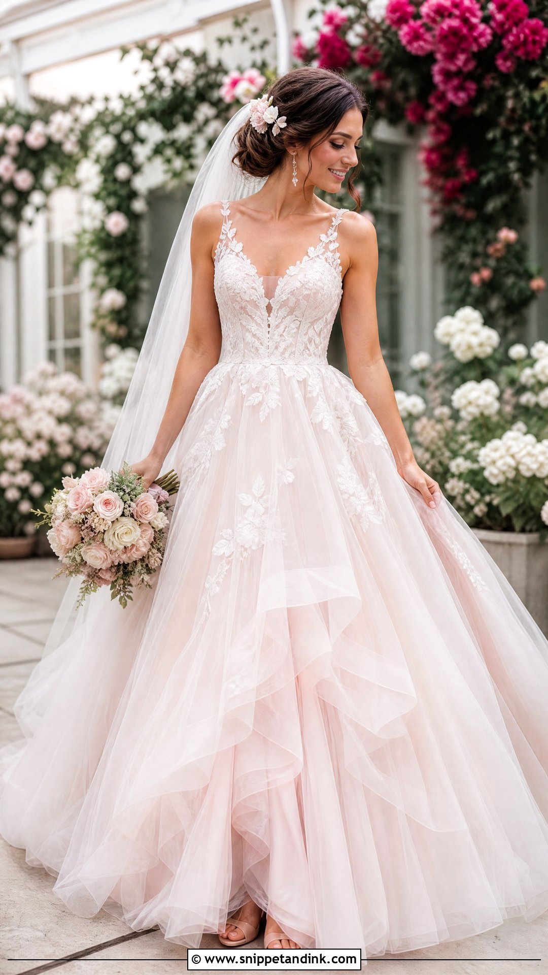 Blush Princess Wedding Gown - Snippet and Ink - 25 Dream Princesses Wedding Gown Ideas